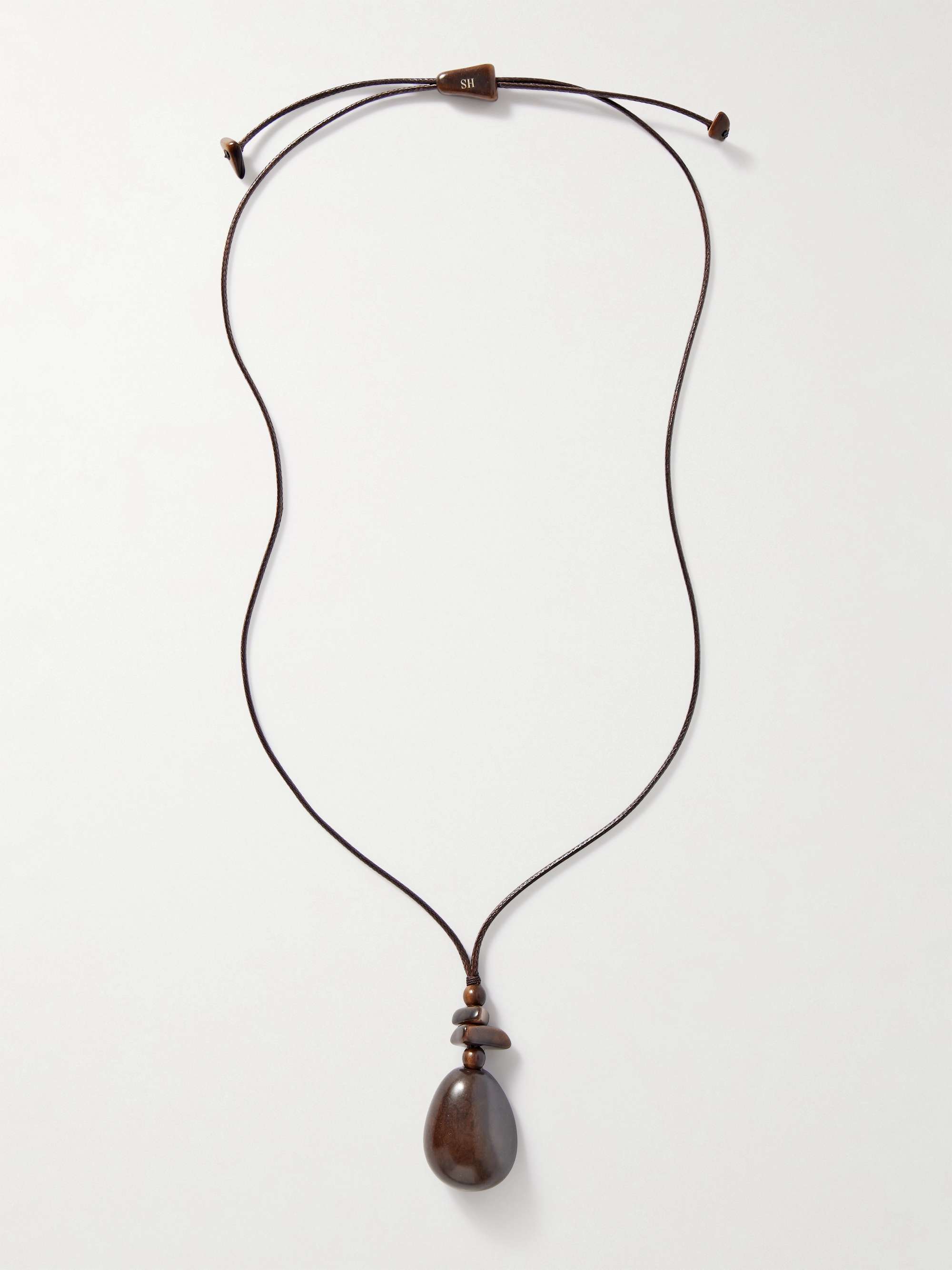 吊墜 Tagua 和皮革項鍊