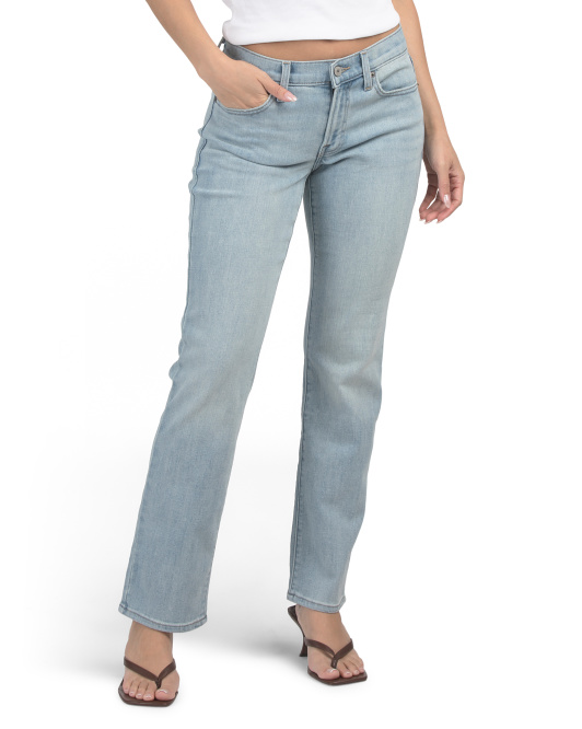 Lucky Brand，中腰甜美直筒牛仔褲