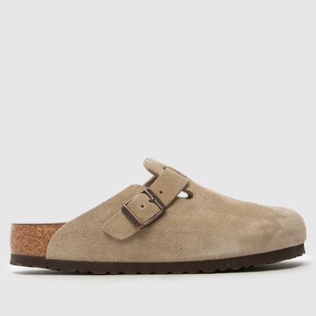 勃肯 (Birkenstock) 灰褐色波士頓木底鞋