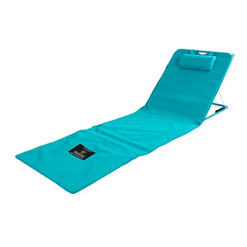 CREVICOSTA QUALITY MARK MARCAS DE CALIDAD - POTASIO 1309-1 - Tumbona portátil para Playa, Jardín y Camping. Plegable y Fácil de Transportar. Alfombra de Playa con Respaldo ergonómico (Turquesa)