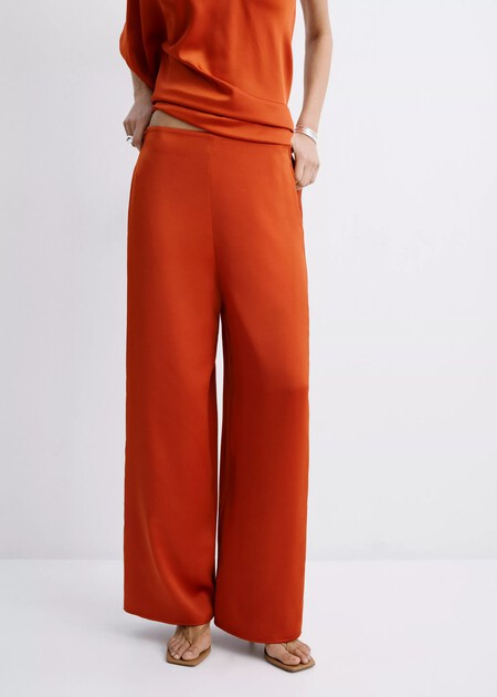Pantalones anchos satén Alma en Pena