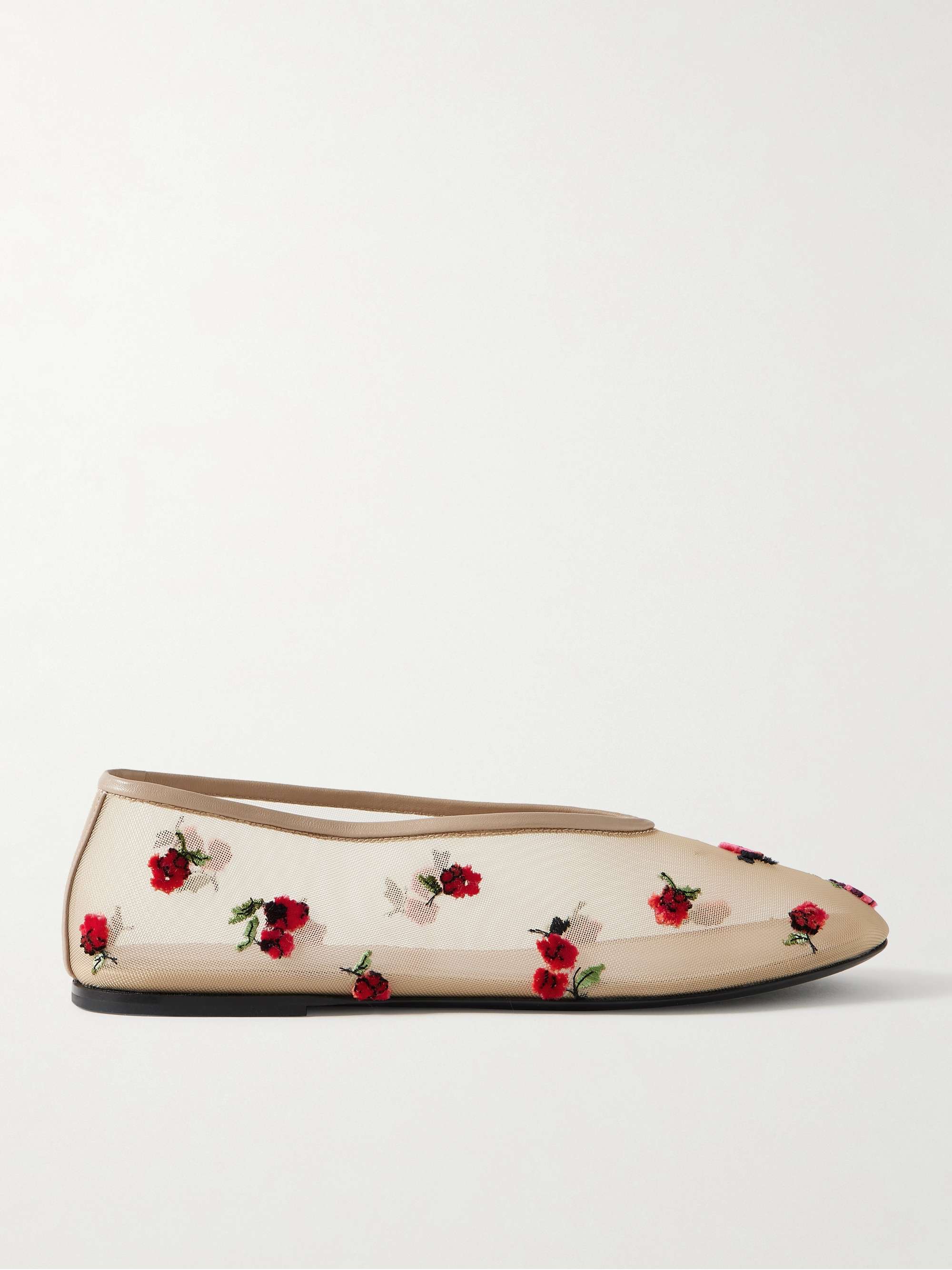 Marcy 刺繡網布芭蕾平底鞋