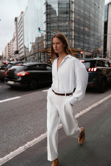pantalon blanco zara
