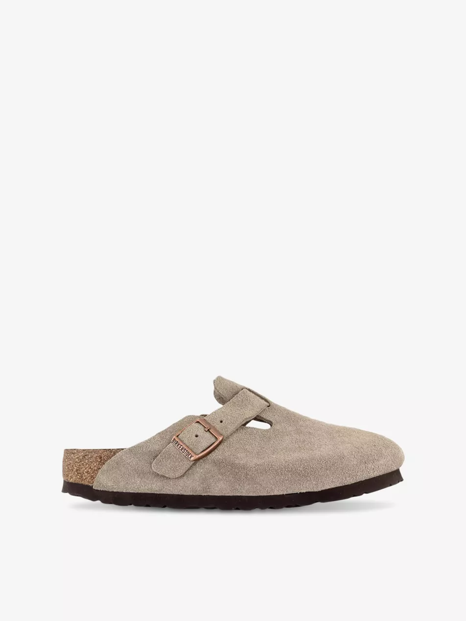 Boston Buckle 絨面革木底鞋 - Eur 41 / 7 英國 男式
