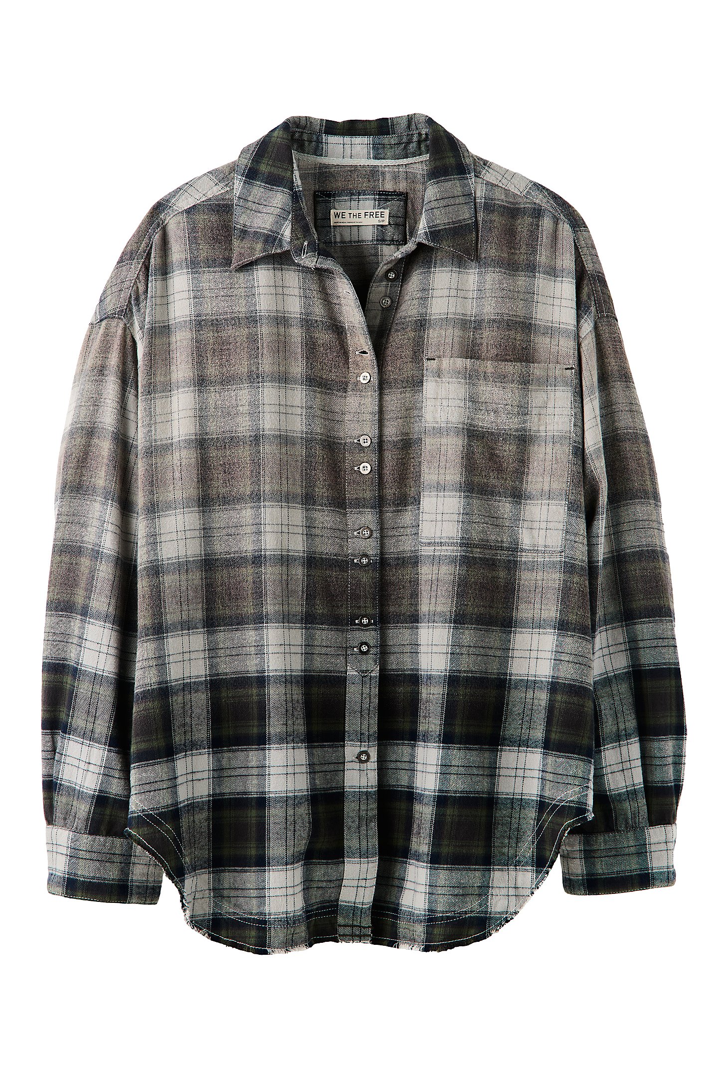 Free People 格紋襯衫。