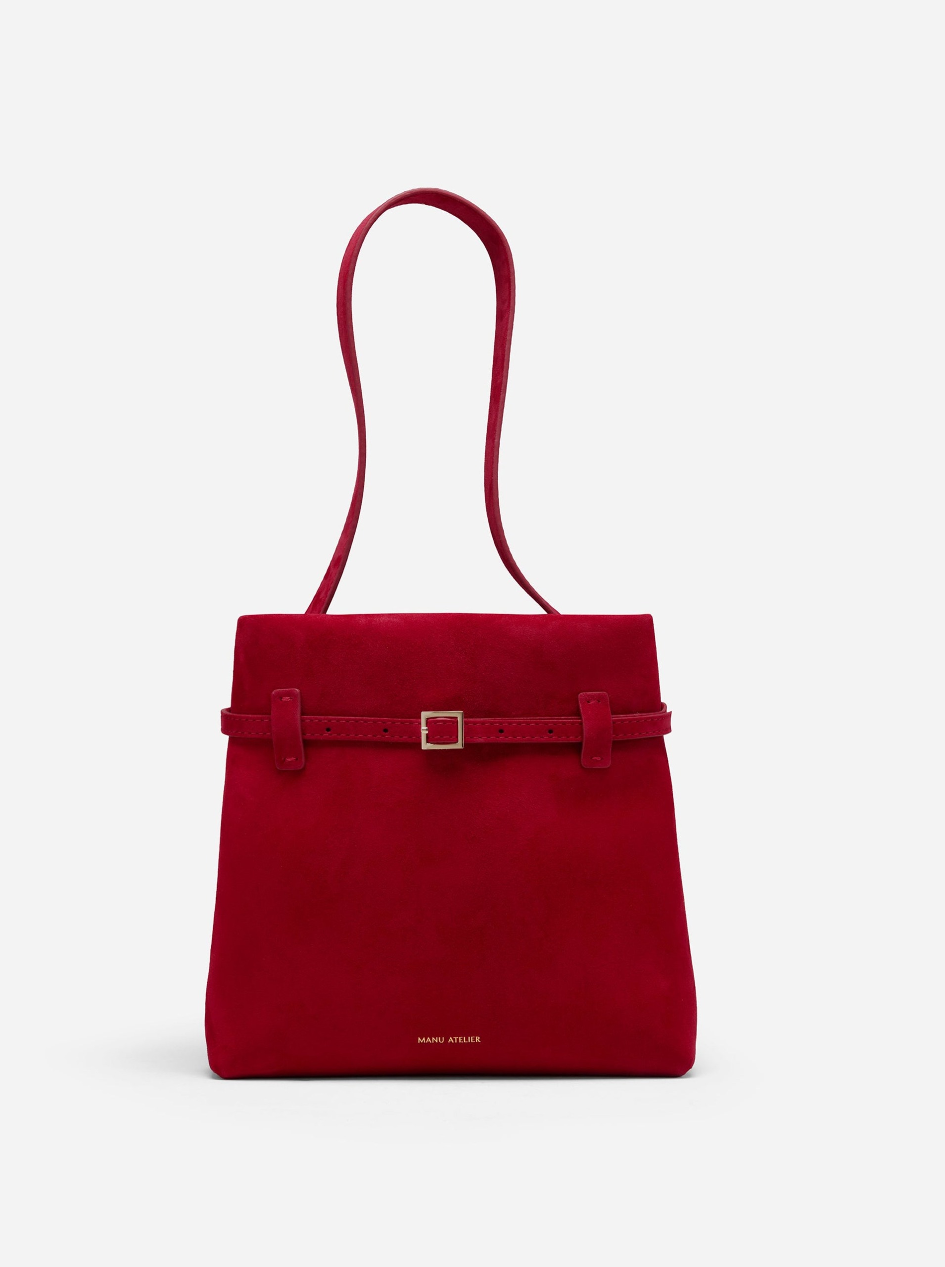 迷你 Tote Du Jour 紅色絨面革