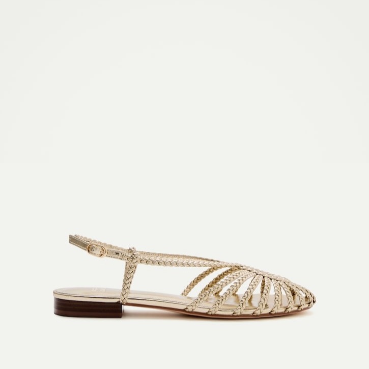 Sandalias planas de mujer con trenzado Green Coast