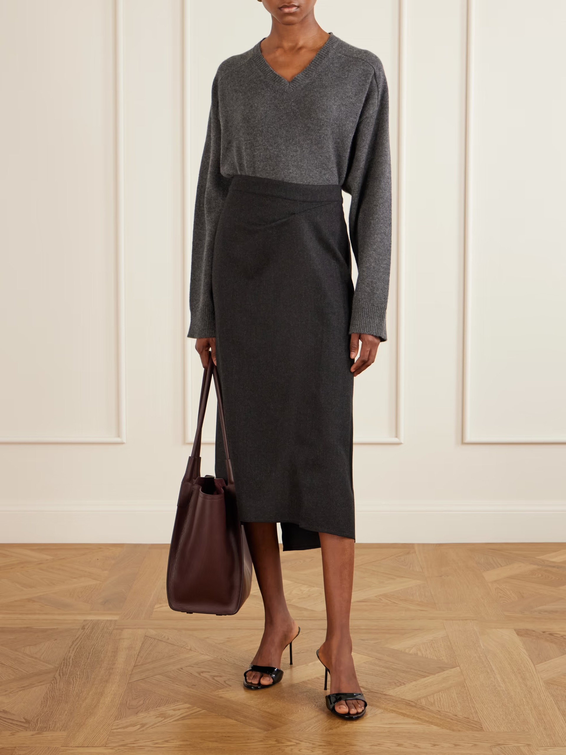 VICTORIA BECKHAM，羊毛百褶中長裙