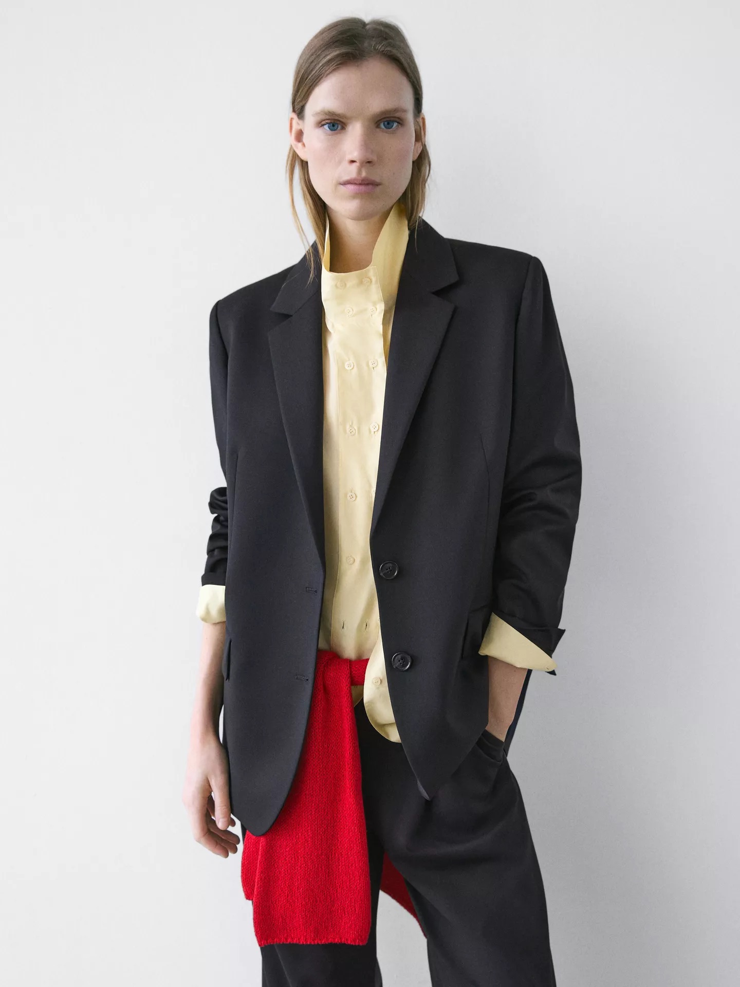 Massimo Dutti，100% 超細羊毛兩扣西裝外套