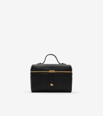 Bloomsbury 黑色/印花米色化妝包- 女式，皮革| SHOPBOP Burberry®官方的