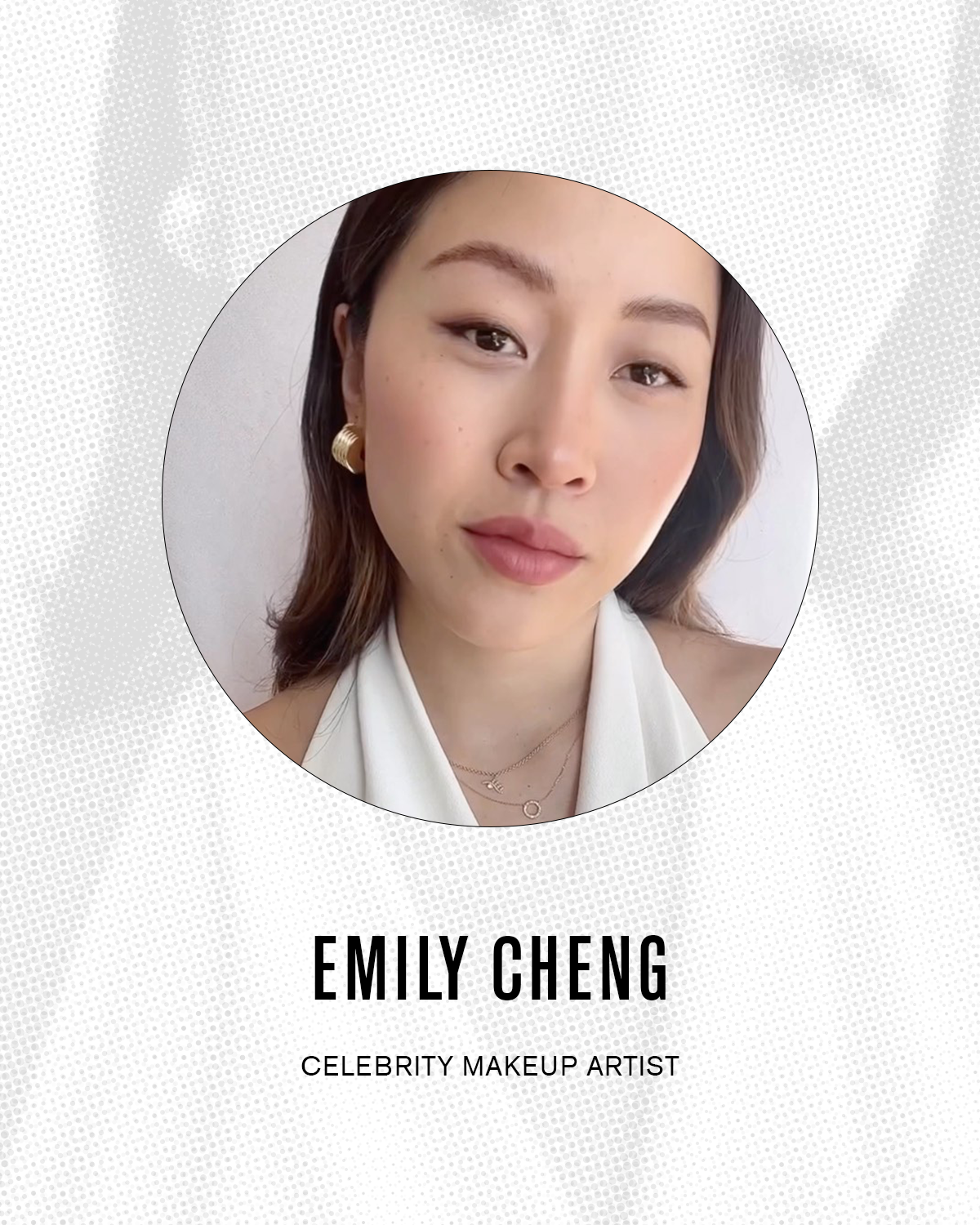 明星化妝師Emily Cheng的自拍照。
