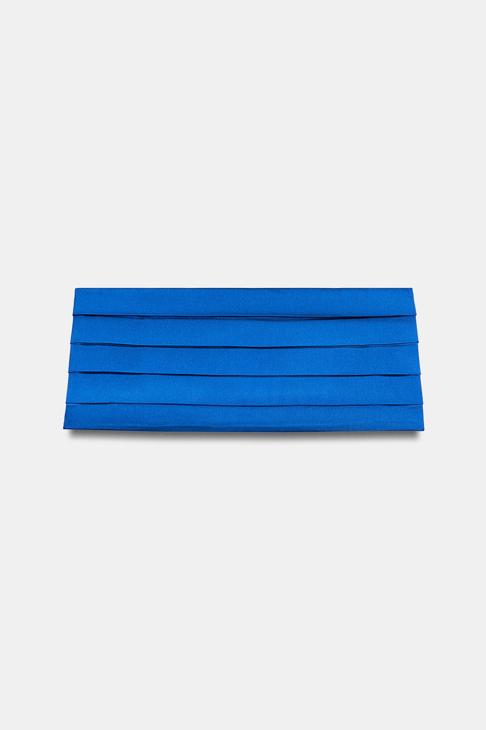 ZARA，褶皺腰帶 - 藍色 - M