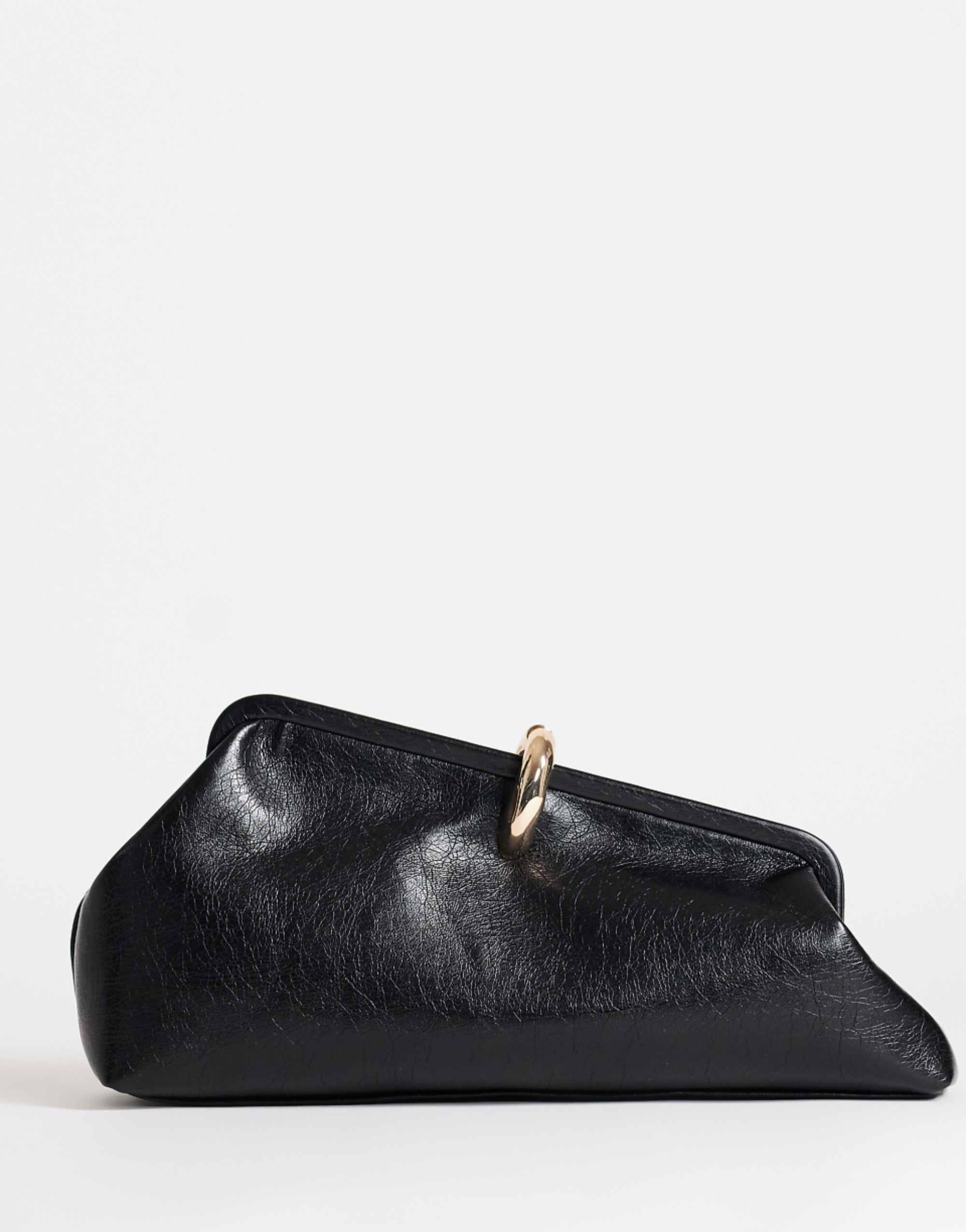 Topshop Carlie 中黑色五金手拿包