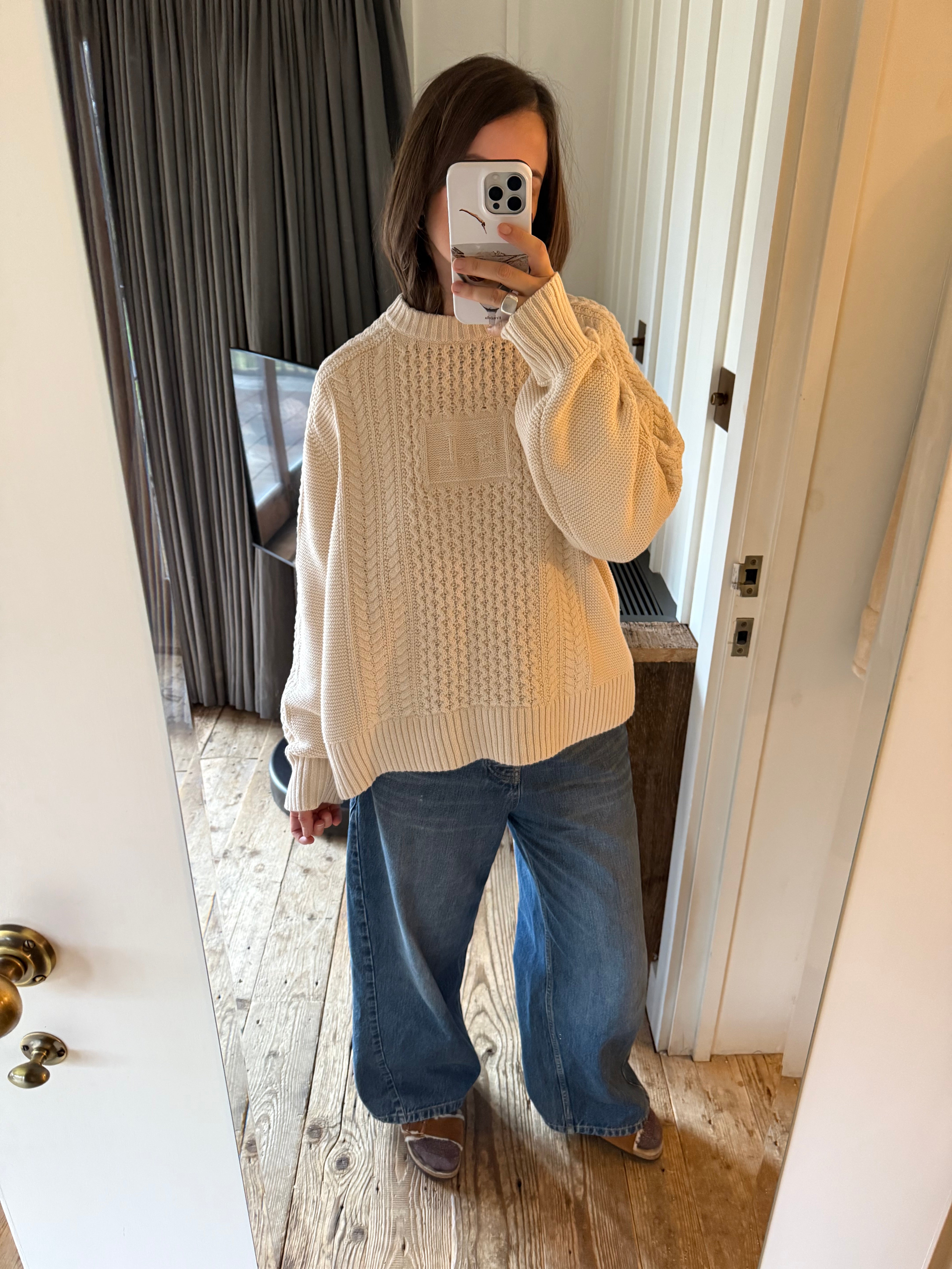 Aran Jumper - 燕麥奶