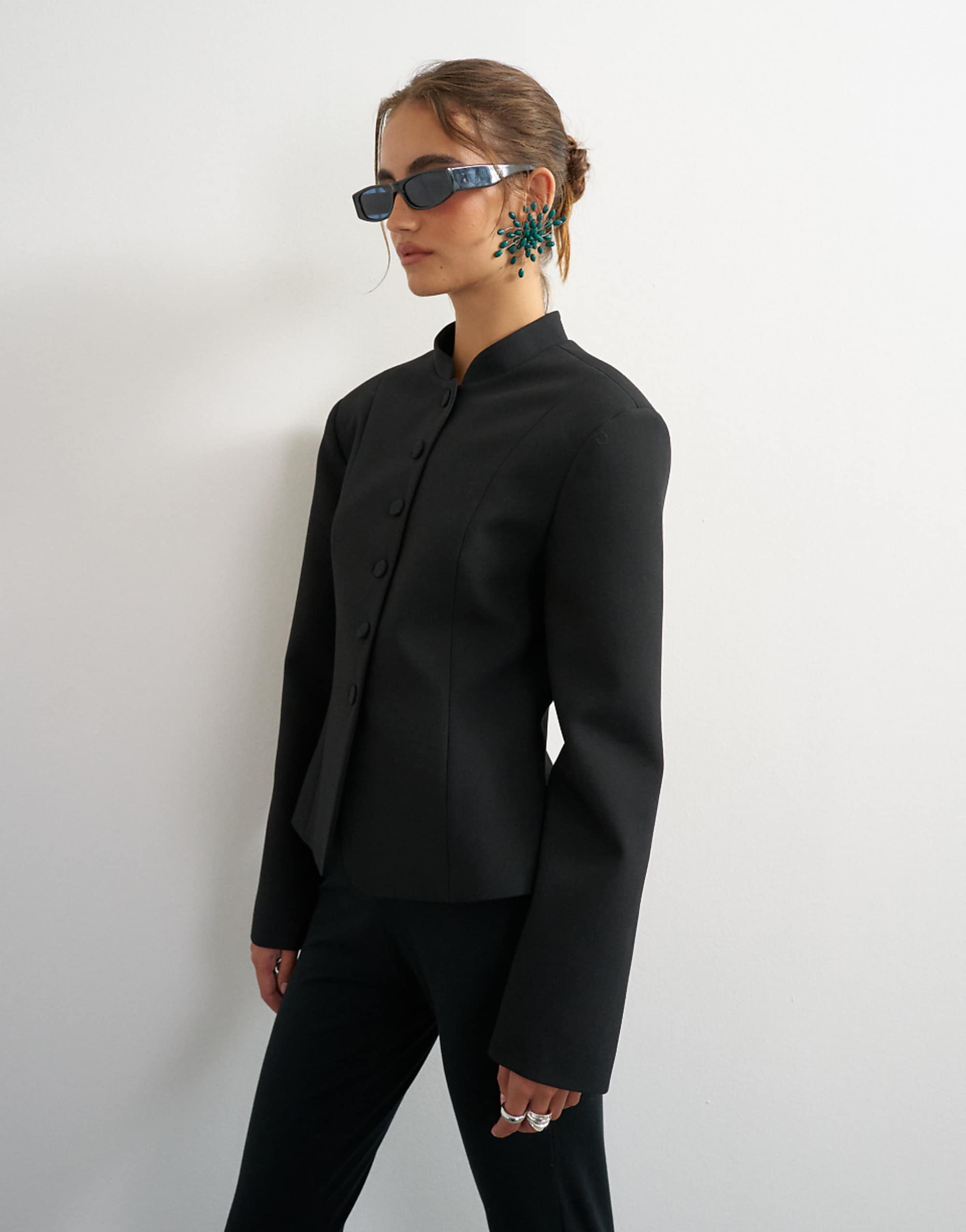 Topshop Co Ord 黑色鼓手夾克