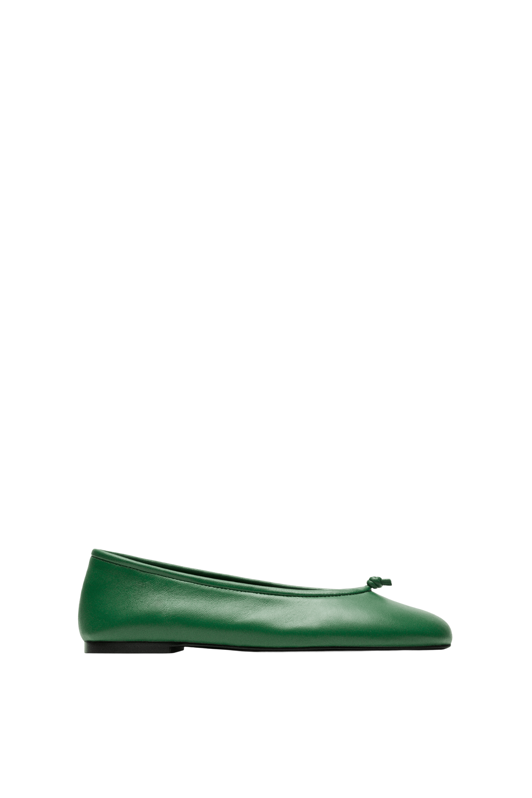 Massimo Dutti，皮革結芭蕾平底鞋