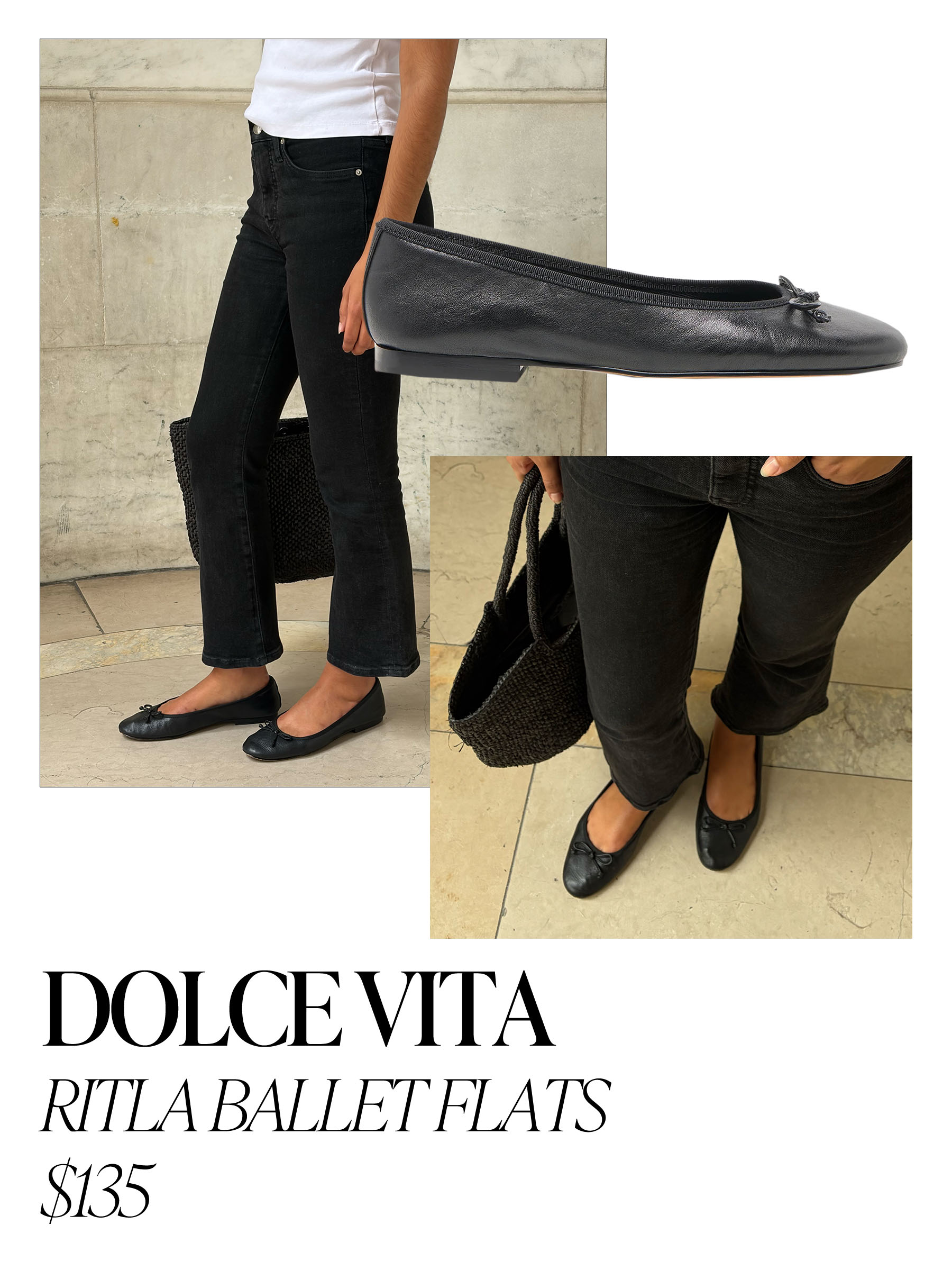 WWW 助理購物編輯 Josephine Hadjiloucas 測試 Dolce Vita Ritla 芭蕾平底鞋