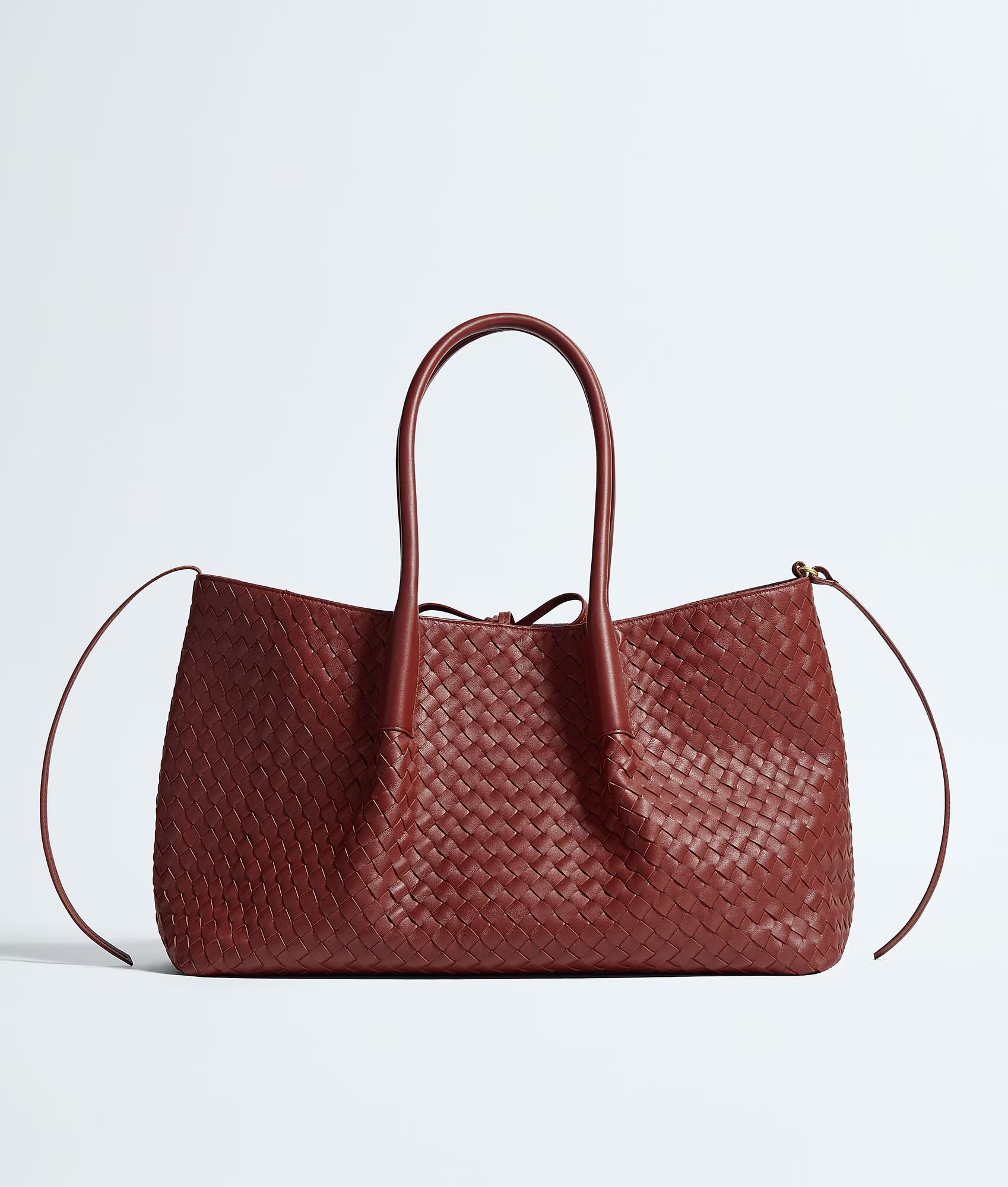 Bottega Veneta，女士大號 Pinacoteca，銹色/深桃花心木