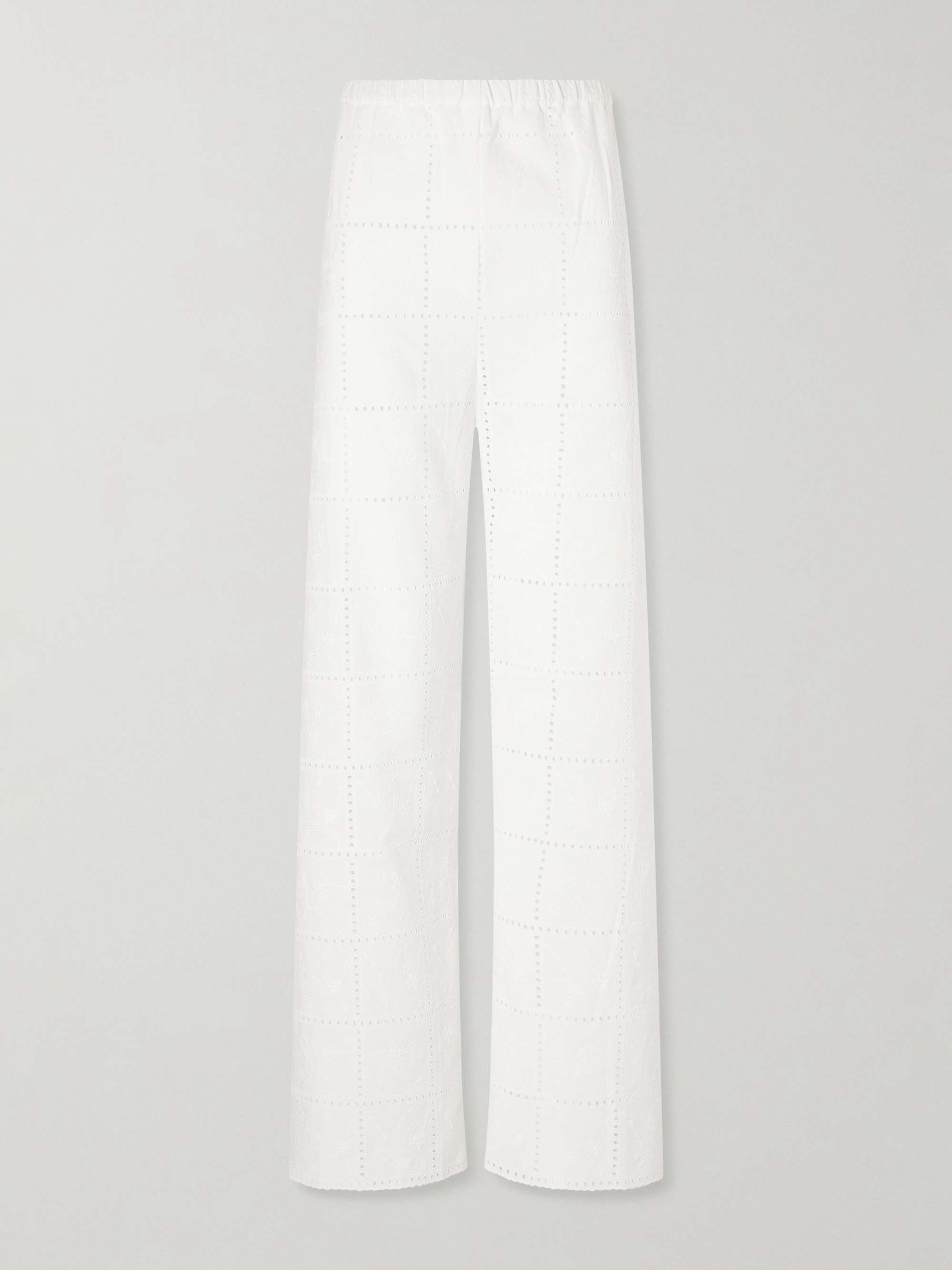 Mora Broderie Anglaise 直筒褲