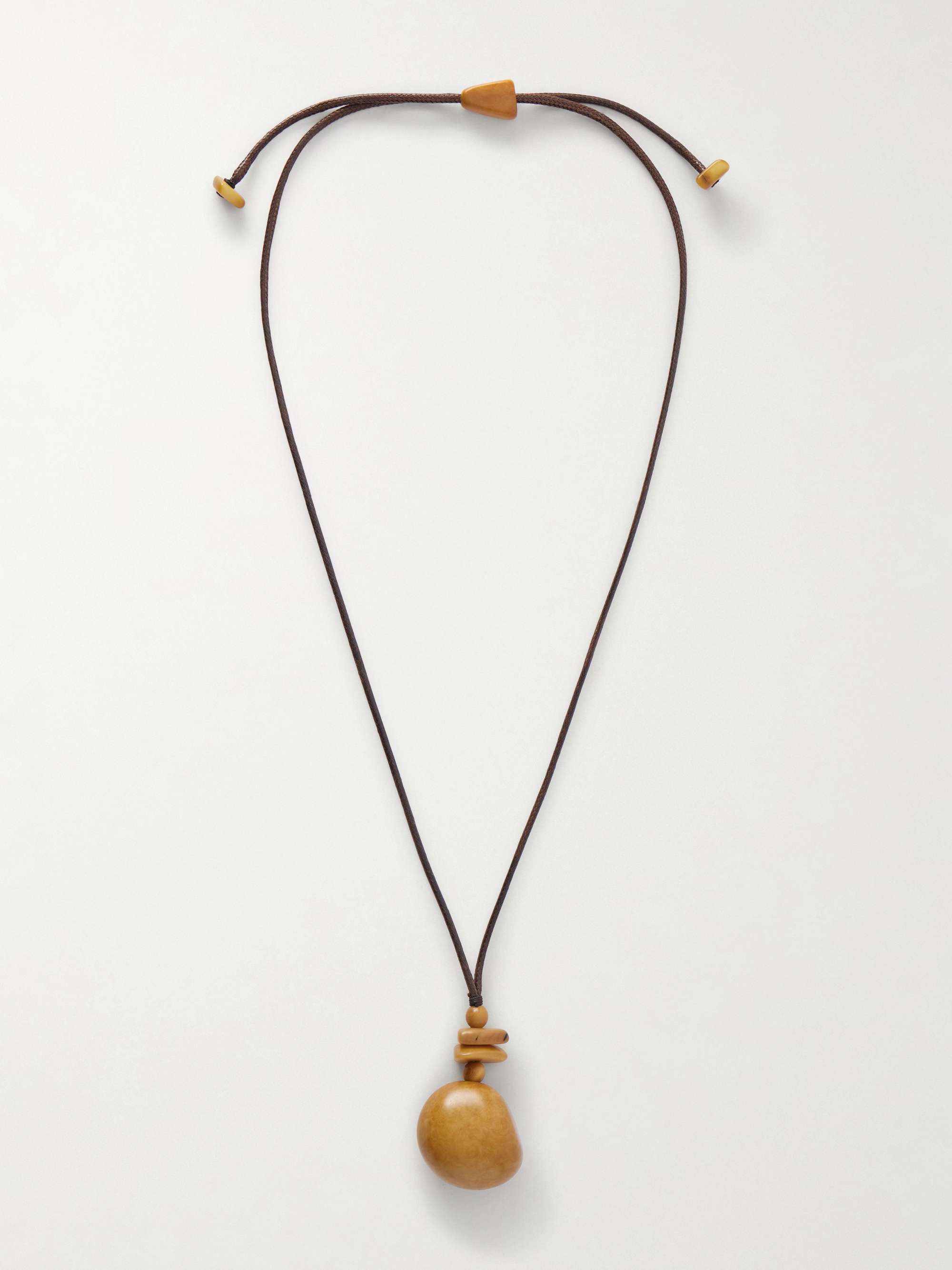 吊墜 Tagua 和皮革項鍊