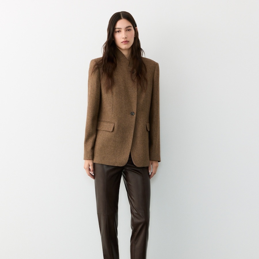 Blazer entallada cierre cruzado - Tintoretto - 730 Camel

