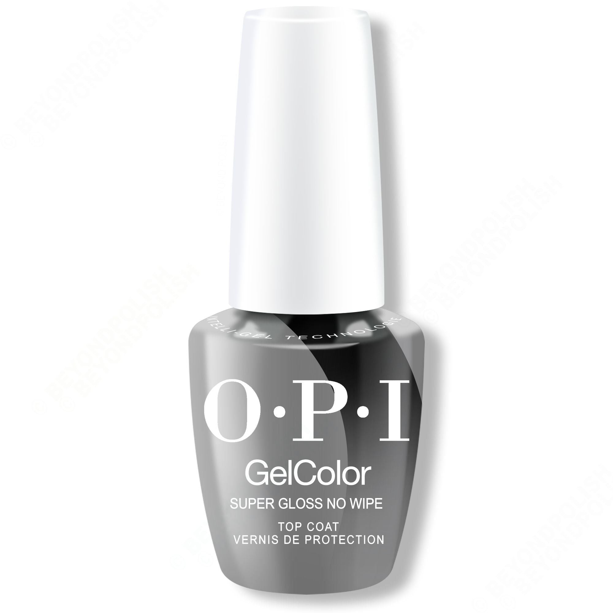 Opi Gelcolor Intelli-Gel - 超級光澤免擦拭面漆 0.5 盎司 - #gc005