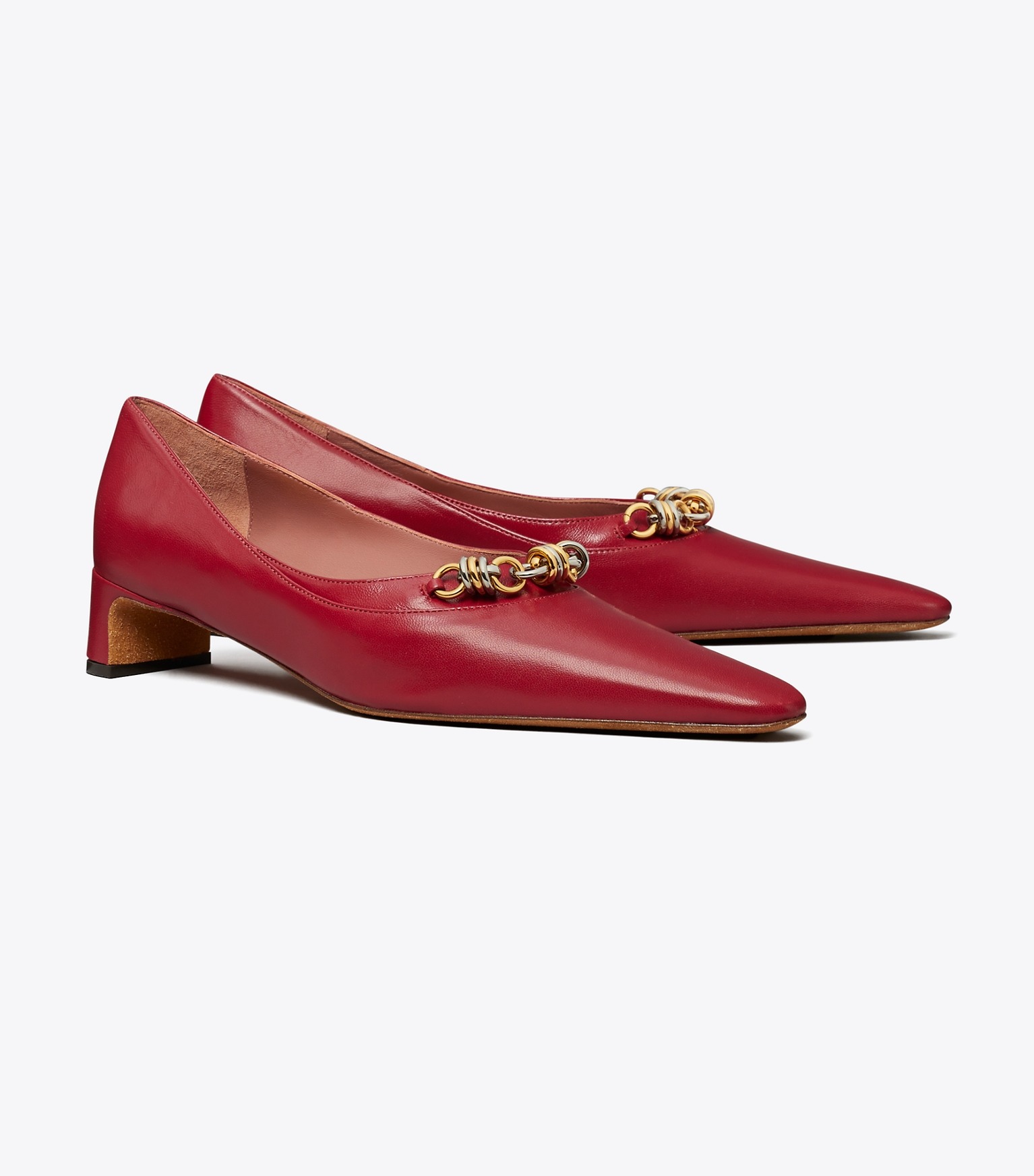 Tory Burch，伸展鎖鏈高跟鞋