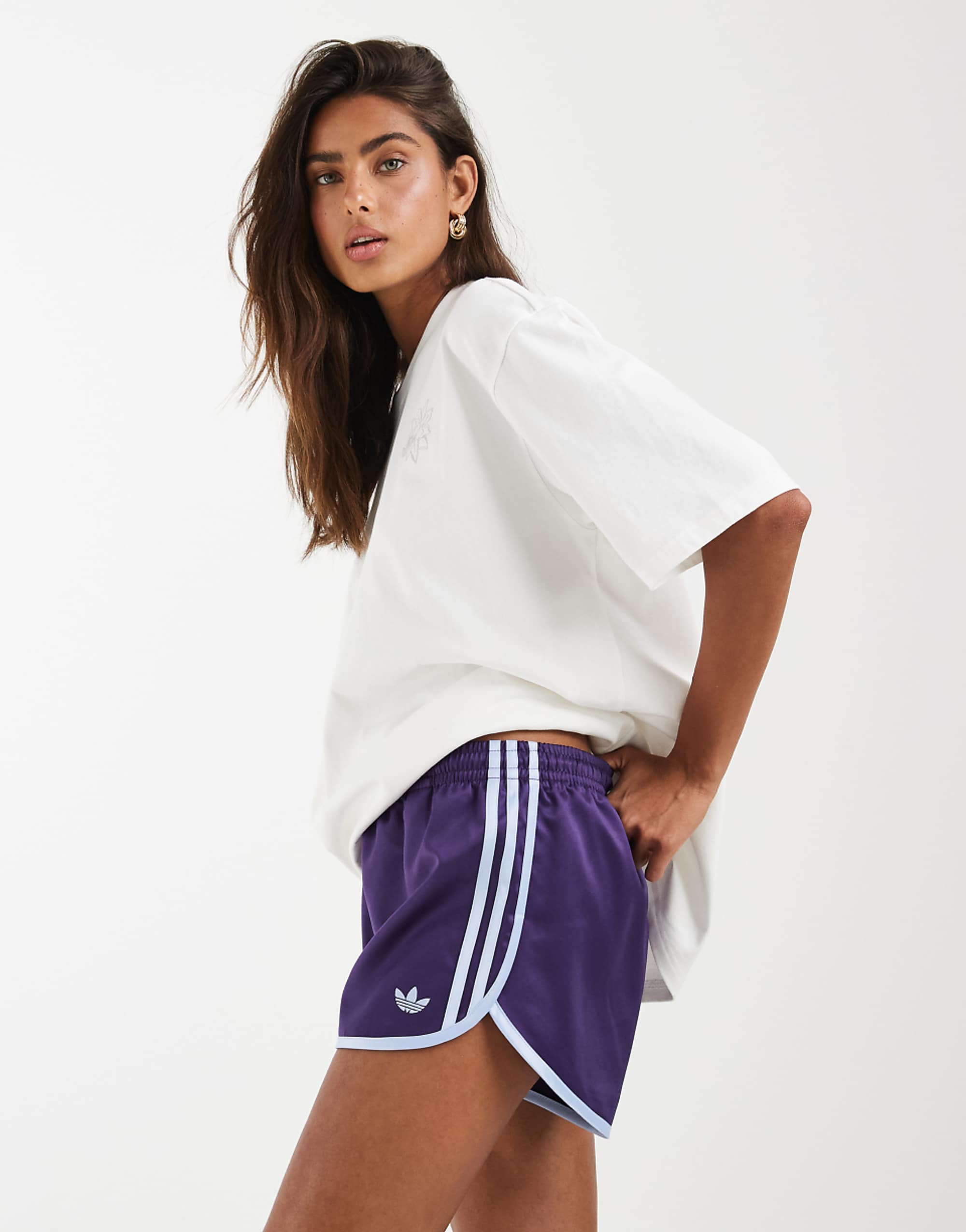 Adidas Originals 三條紋短跑短褲 深藍色