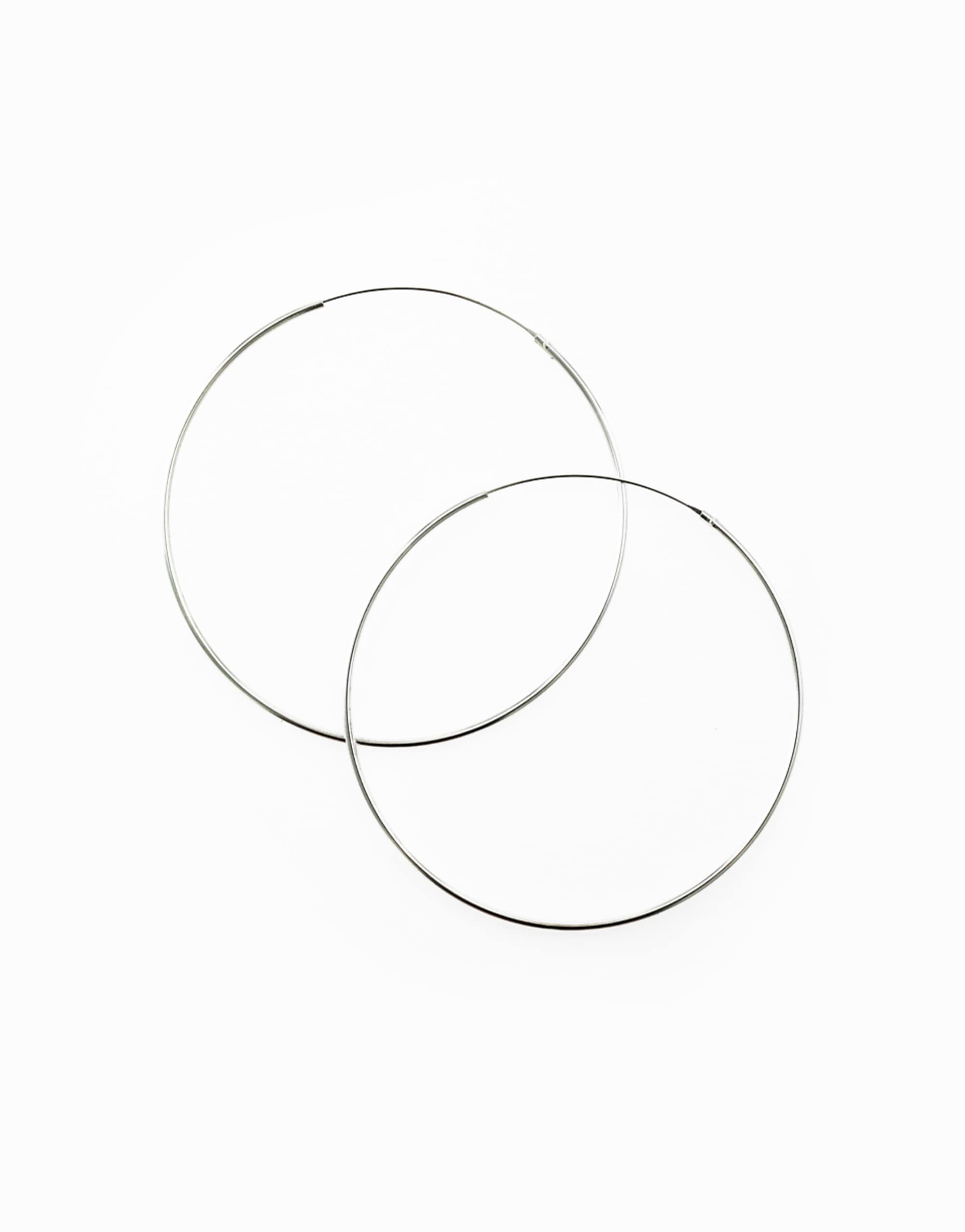 Lovisa 純銀 60 毫米銀色圈形耳環