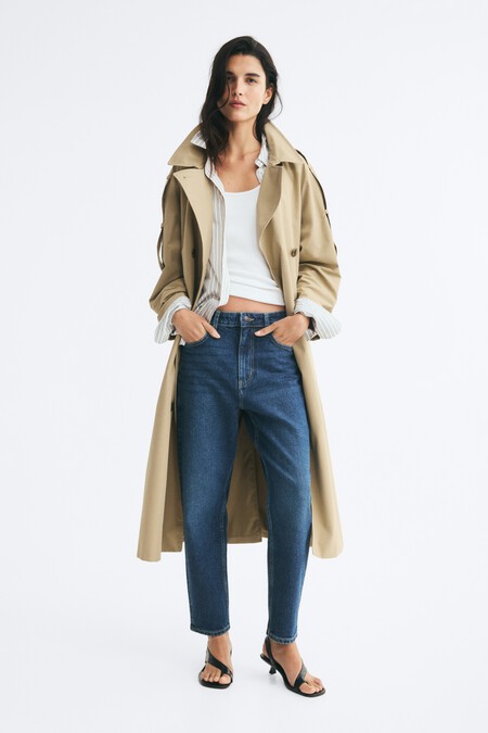 Mom Slim Fit High Waist Ankle Jeans