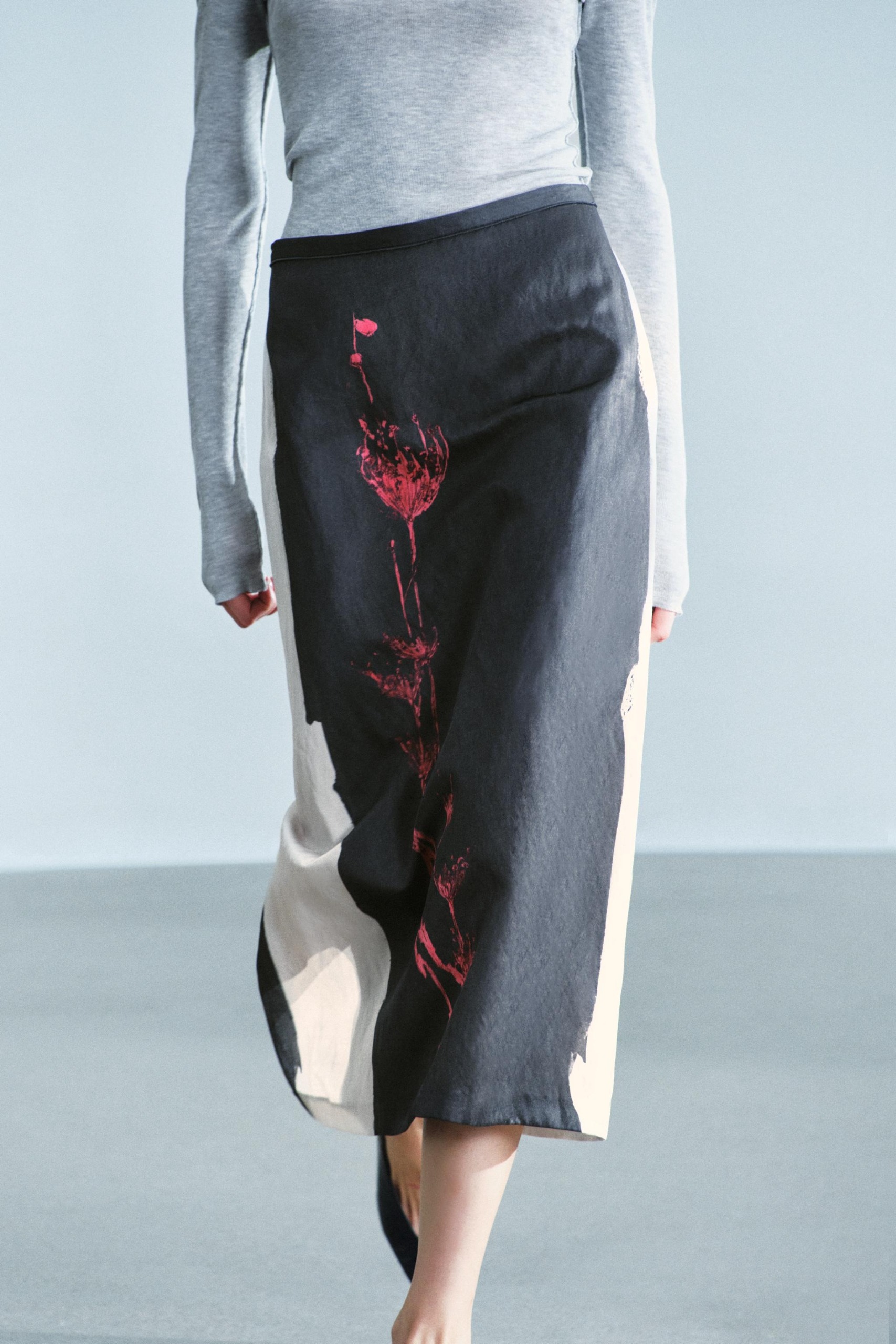 ZARA, Zw Collection 印花中長裙