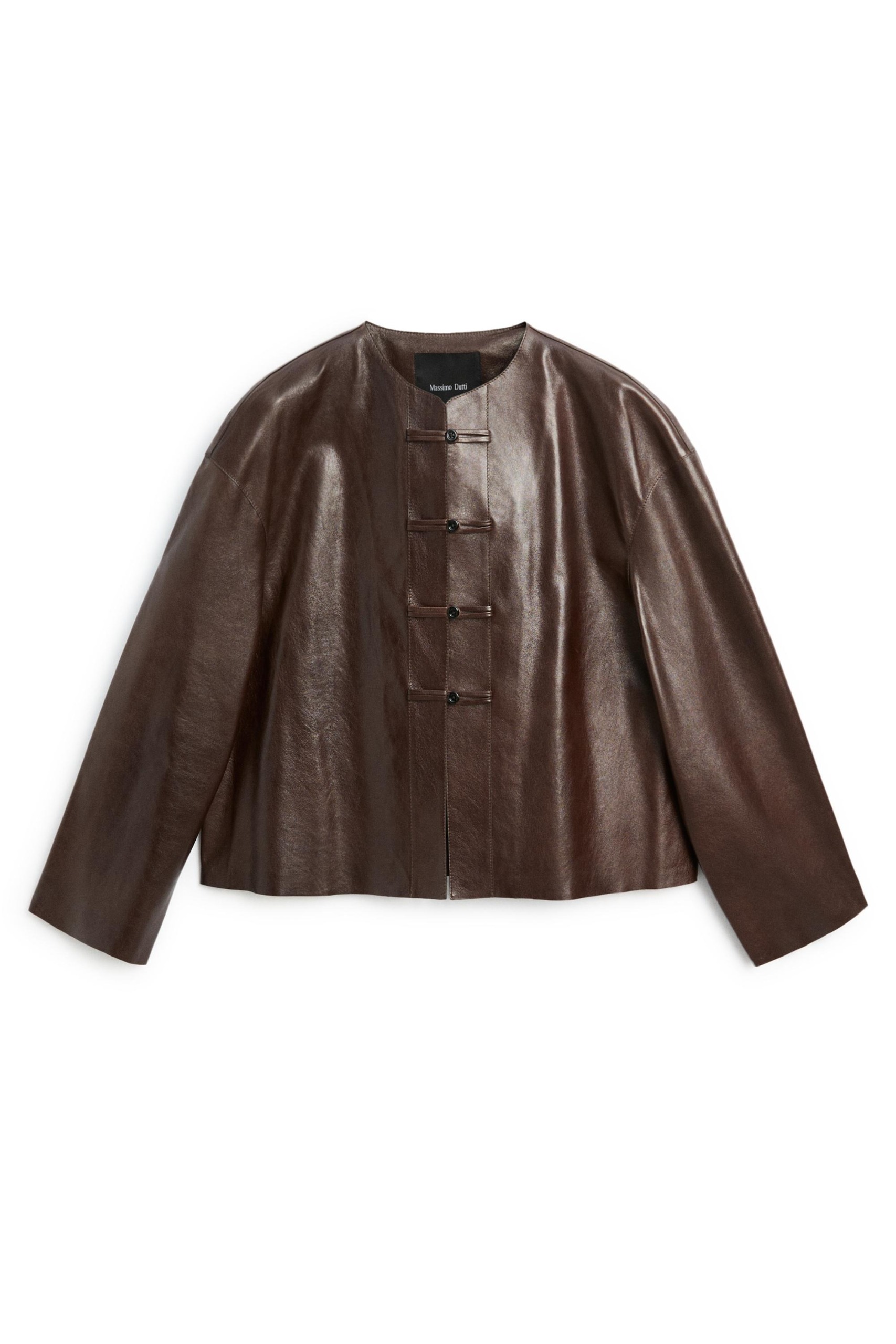 Massimo Dutti，納帕皮革套扣夾克