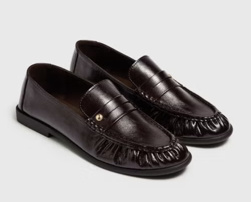 Matalan，褶皺 PU 樂福鞋