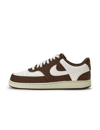 Nike女款 Court Vision 低磨砂鞋，Sail/sail-可可哇-椰奶，9
