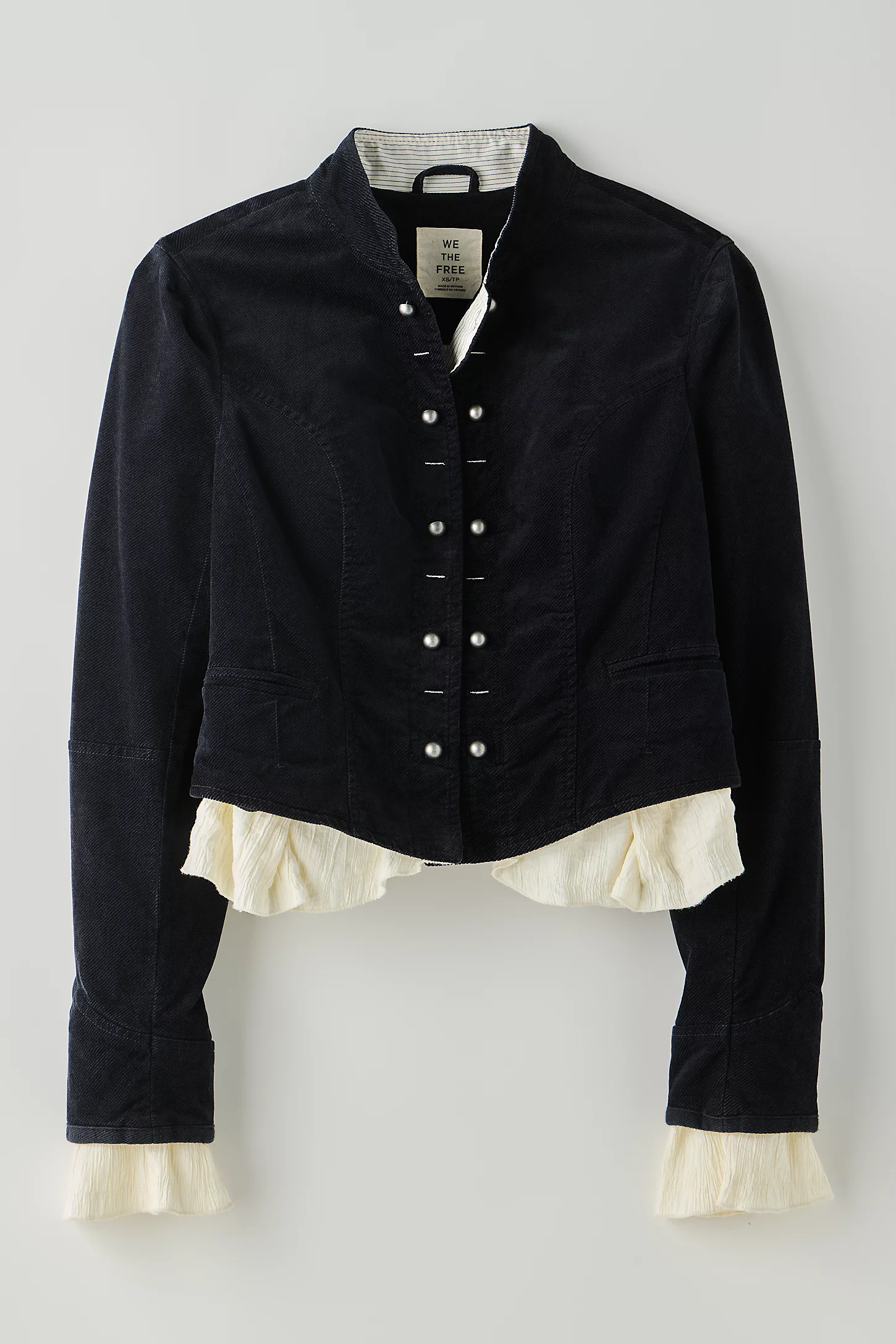 Free People，雲九荷葉邊飾帶夾克