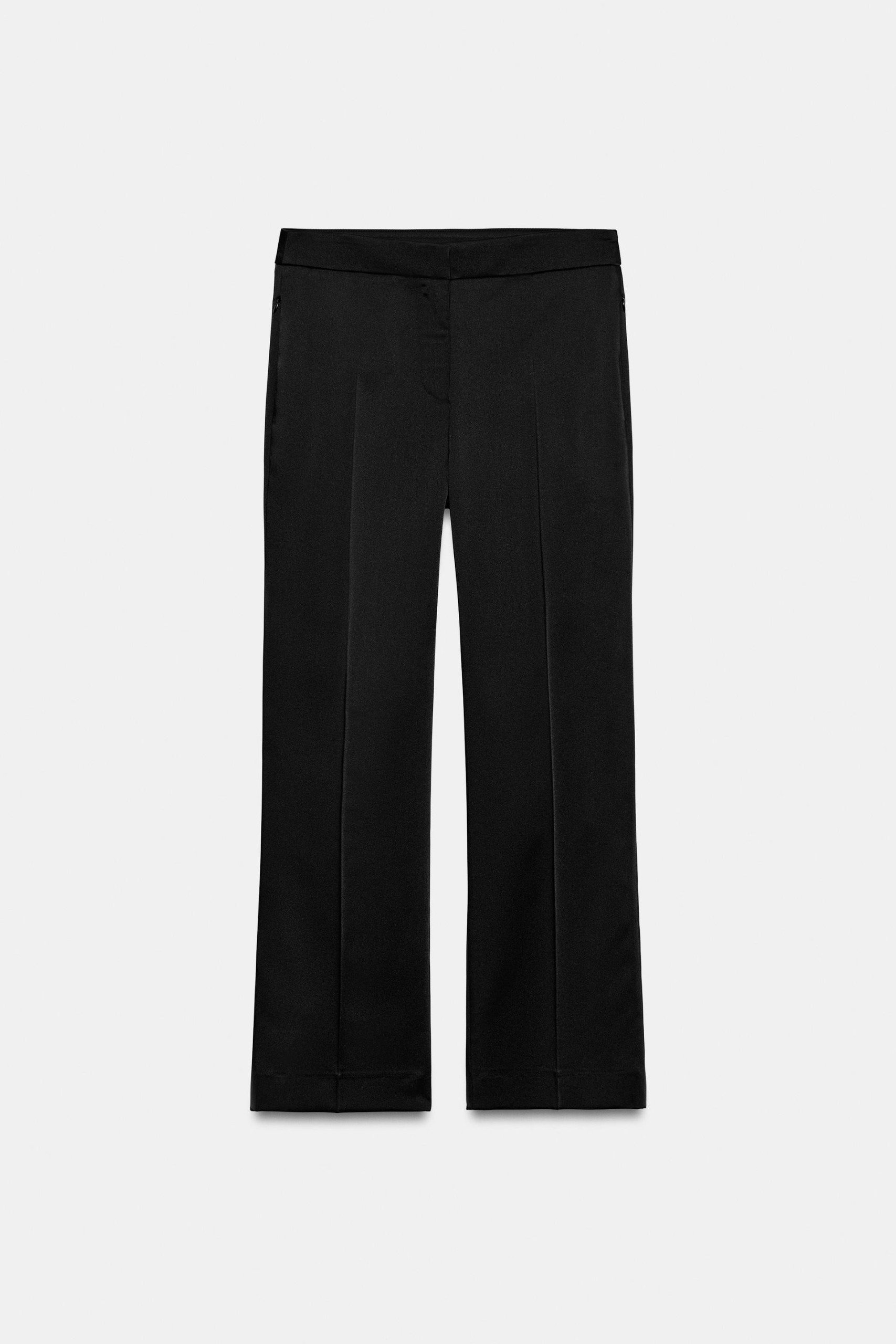 ZARA，直筒緞面褲
