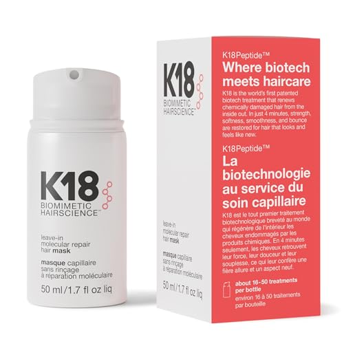 K18 免沖洗分子修復髮膜，1.7 液量盎司