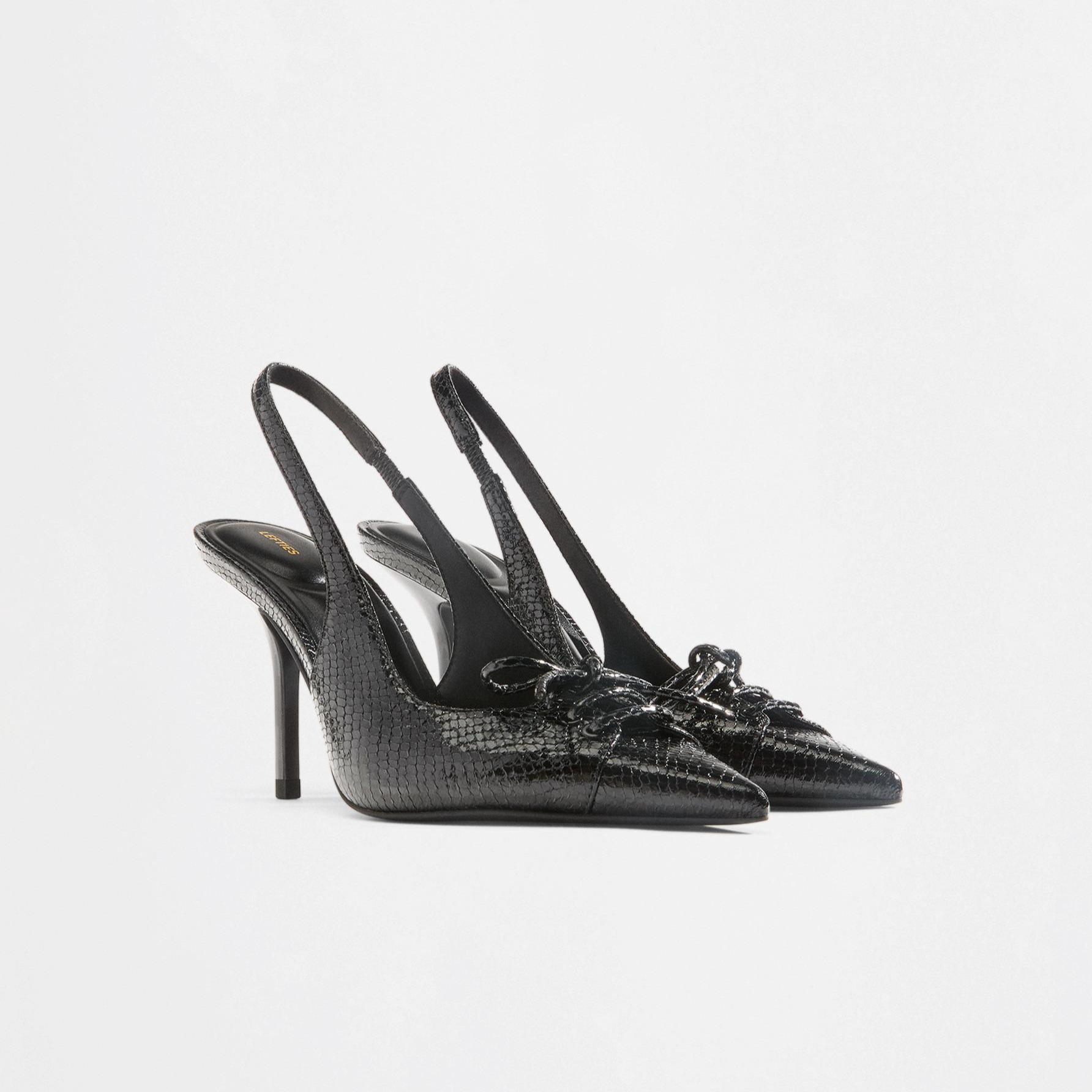 Zapato tacón lazo