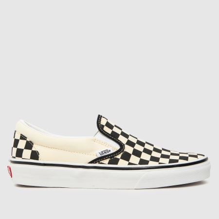 Vans 經典黑色棋盤格一腳蹬鞋奶油
