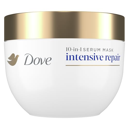 Dove 頭髮強化修復​​ 10 合 1 受損髮質精華面膜，9.2 液體盎司