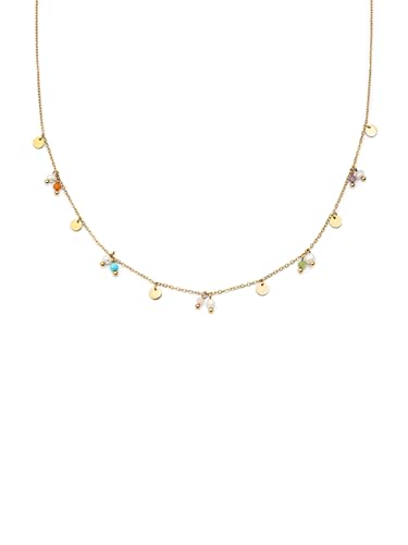 SINGULARU Collar Mujer Shamira Acero Baño Oro