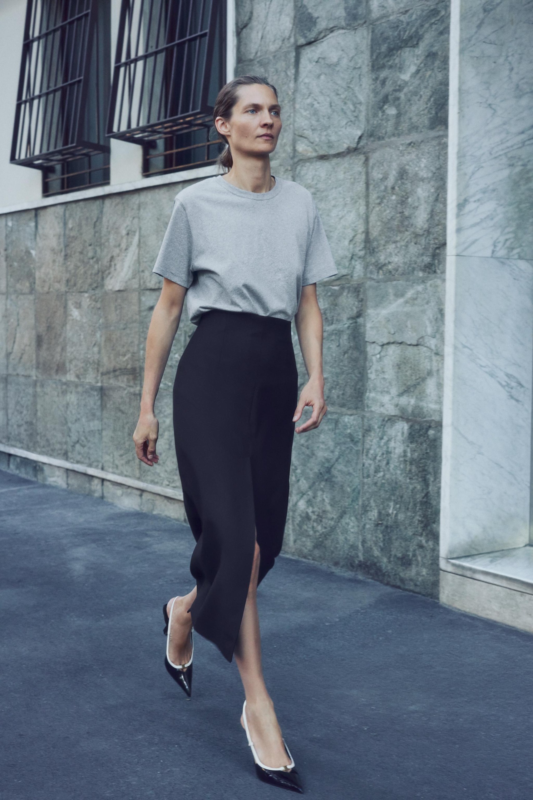 Zw Collection 直筒裙 - 黑色 - Xs