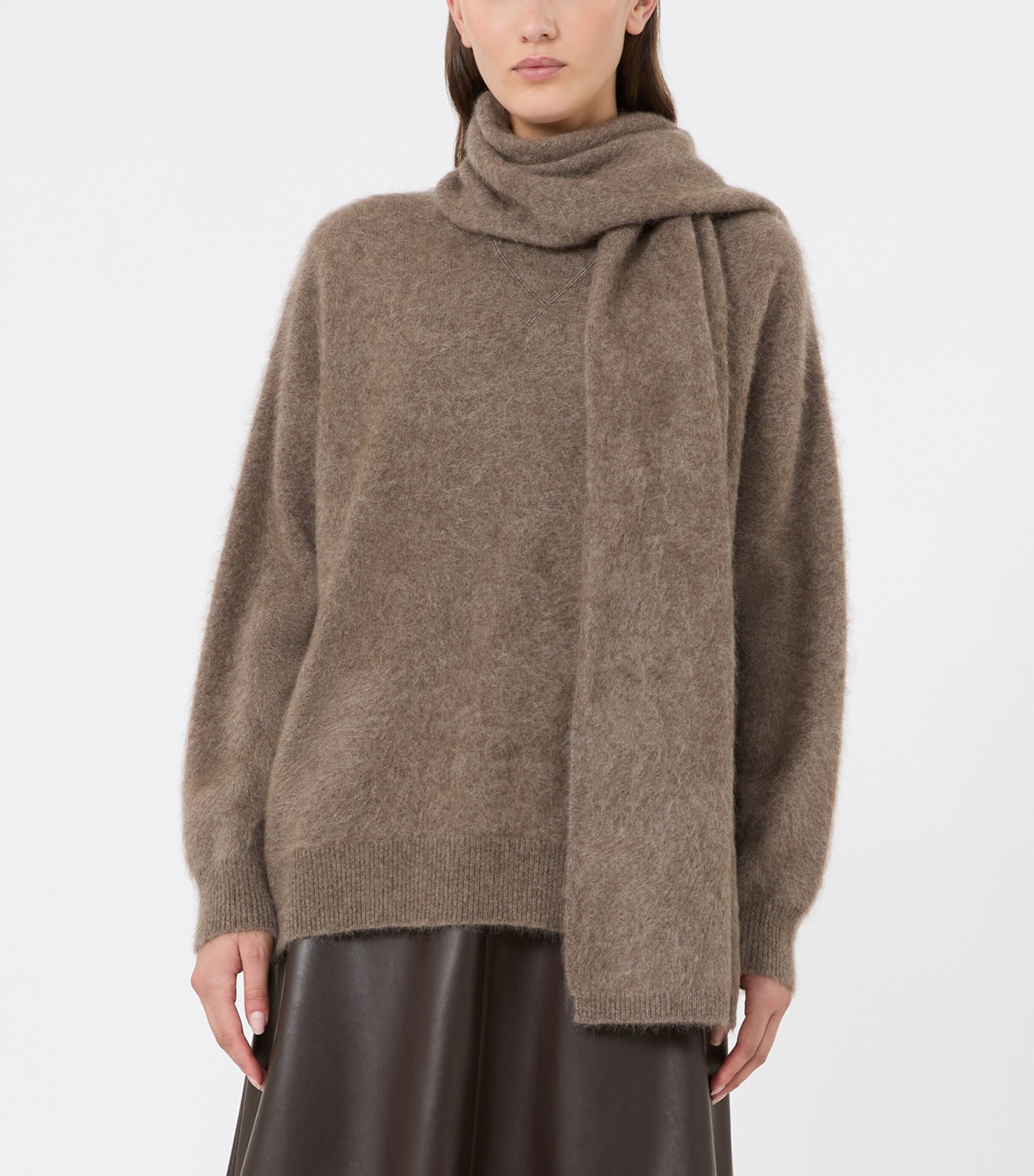 Max Mara 犛牛圍巾細部毛衣