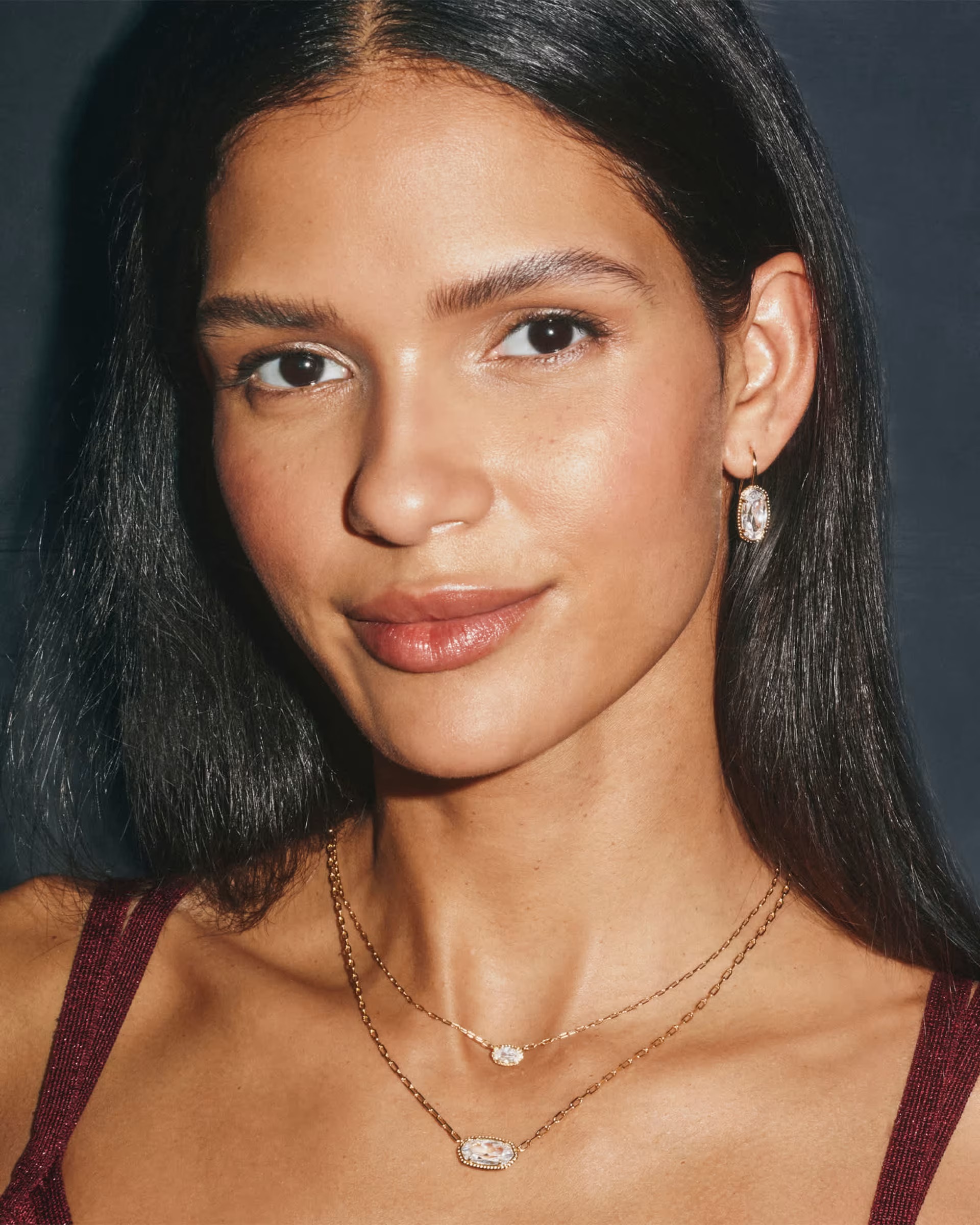 Kendra Scott，迷你 Elisa 奢華金色吊墜項鍊