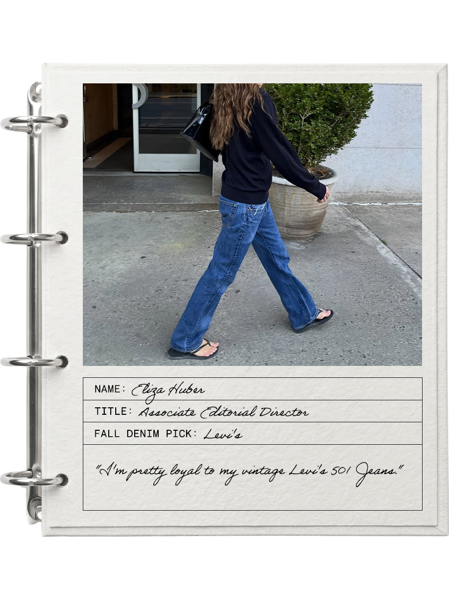 Eliza Huber 穿著復古 Levi's 牛仔褲。