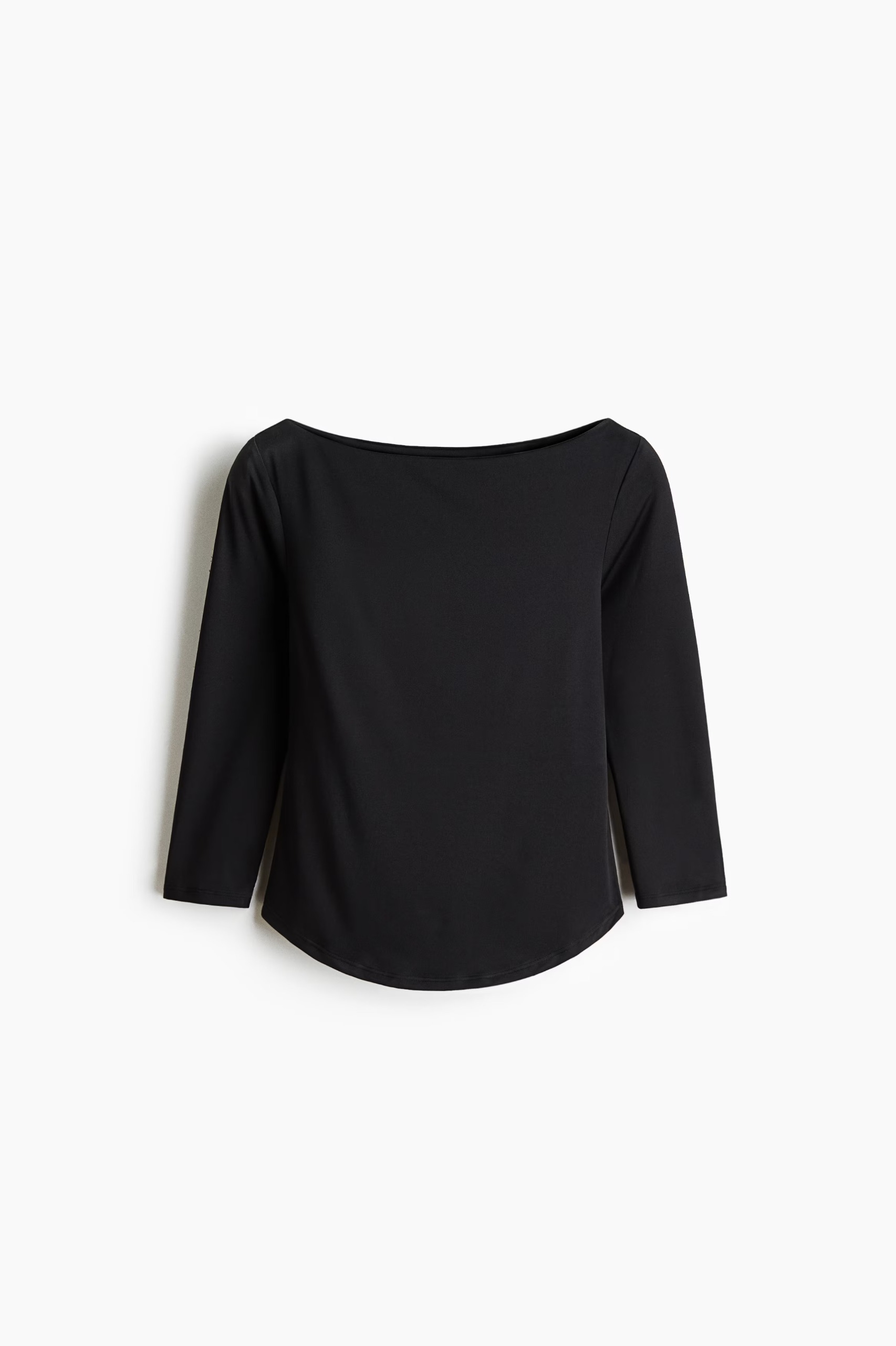 H&M，船領平紋針織上衣