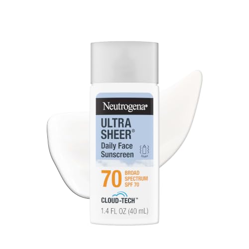 露得清超純粹日常面部防曬霜 Spf 70，含 Bemt，1.4 液體盎司盎司 |輕盈下一代面部防曬霜，採用雲技術、微肽、無白斑、隱形飾面和防曬霜雲般的感覺