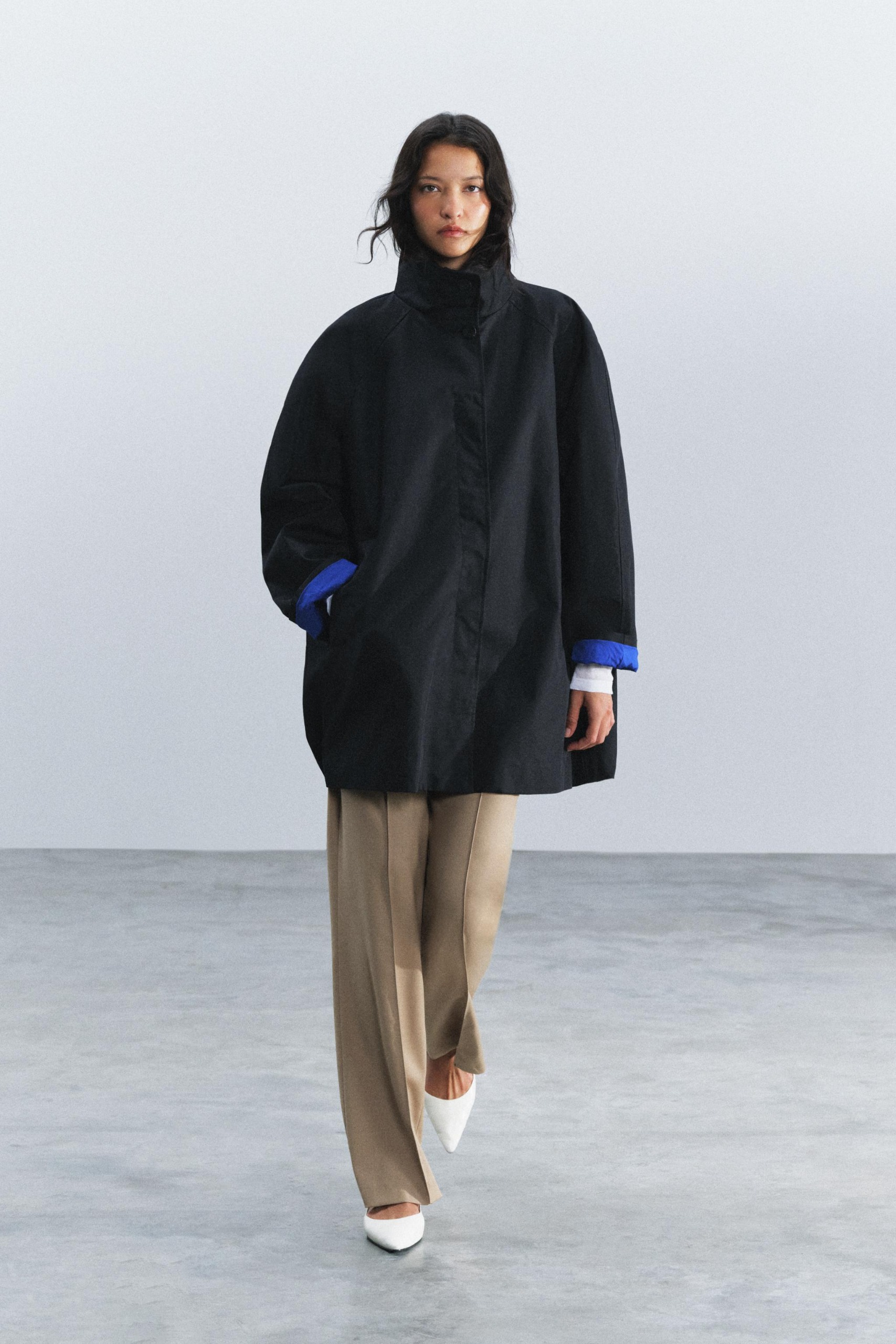 Zw Collection 防水氣球外套 - 黑色 - Xs