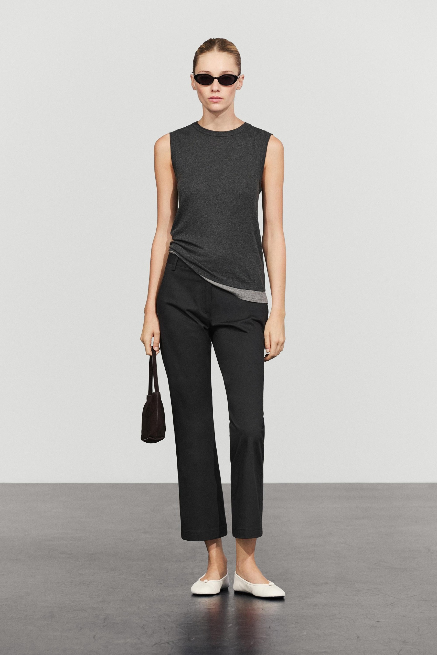 Massimo Dutti，棉混紡喇叭褲