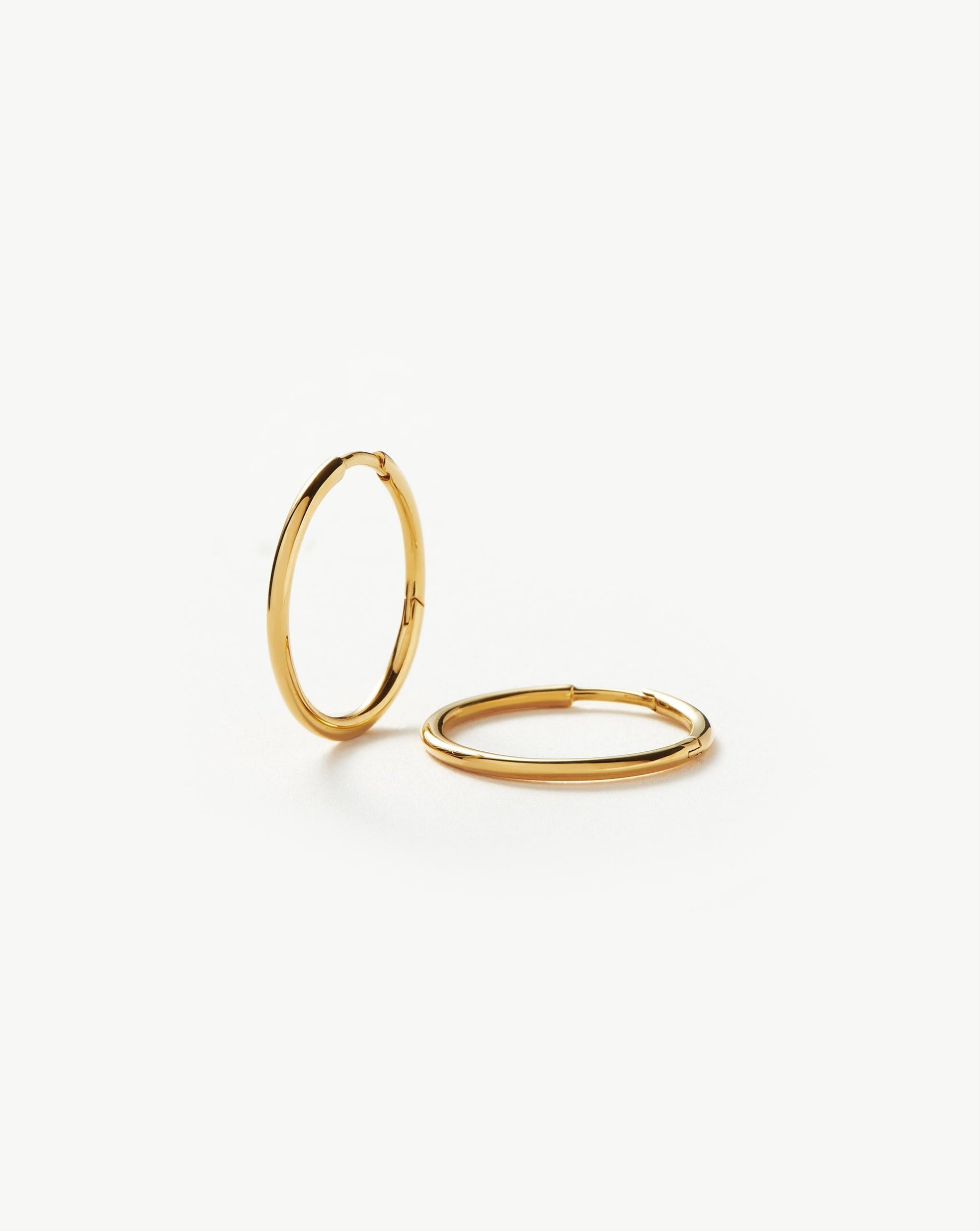 經典小圈形耳環| SHOPBOP 18 克拉鍍金 - 18 克拉鍍金純銀